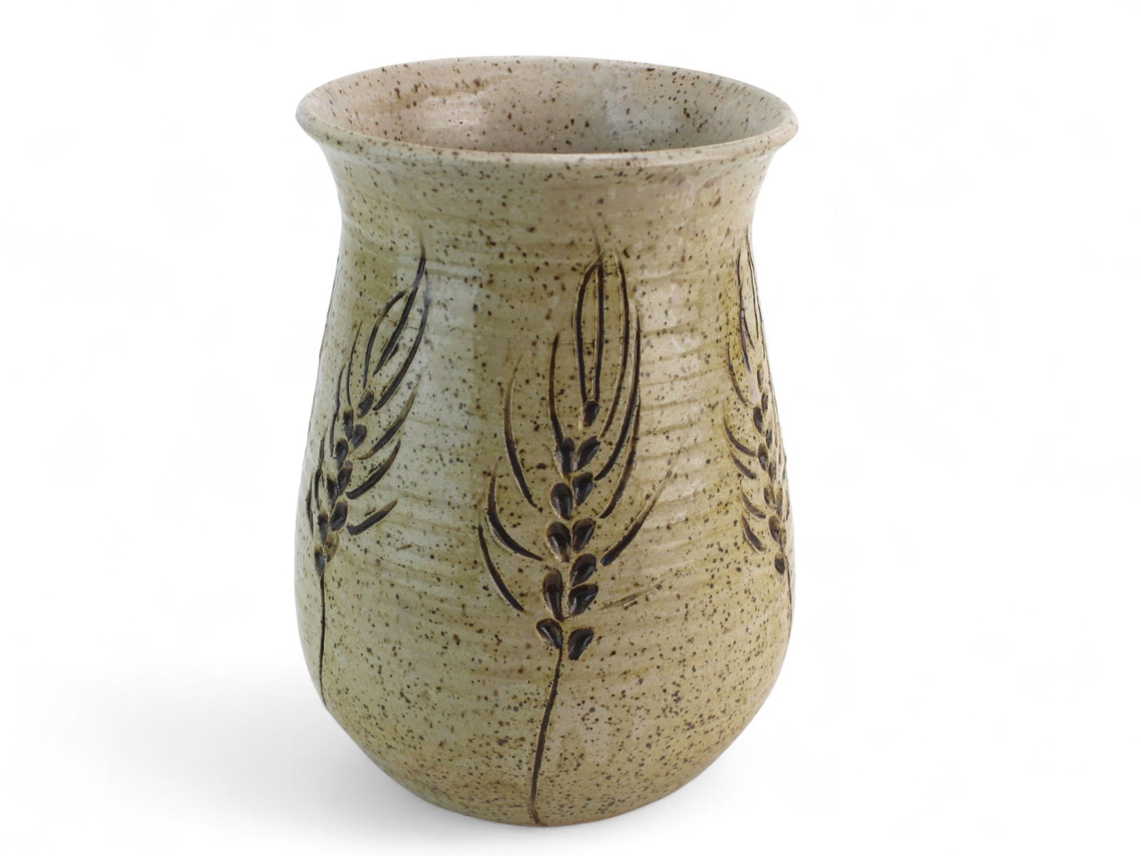 Pottery Vase with Wheat Motif Design - 2