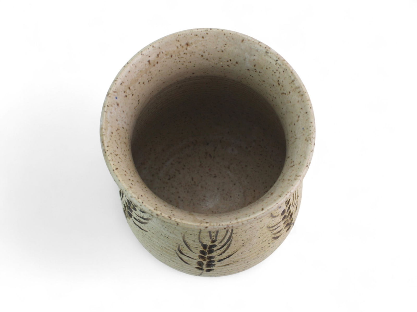 Pottery Vase with Wheat Motif Design - 3