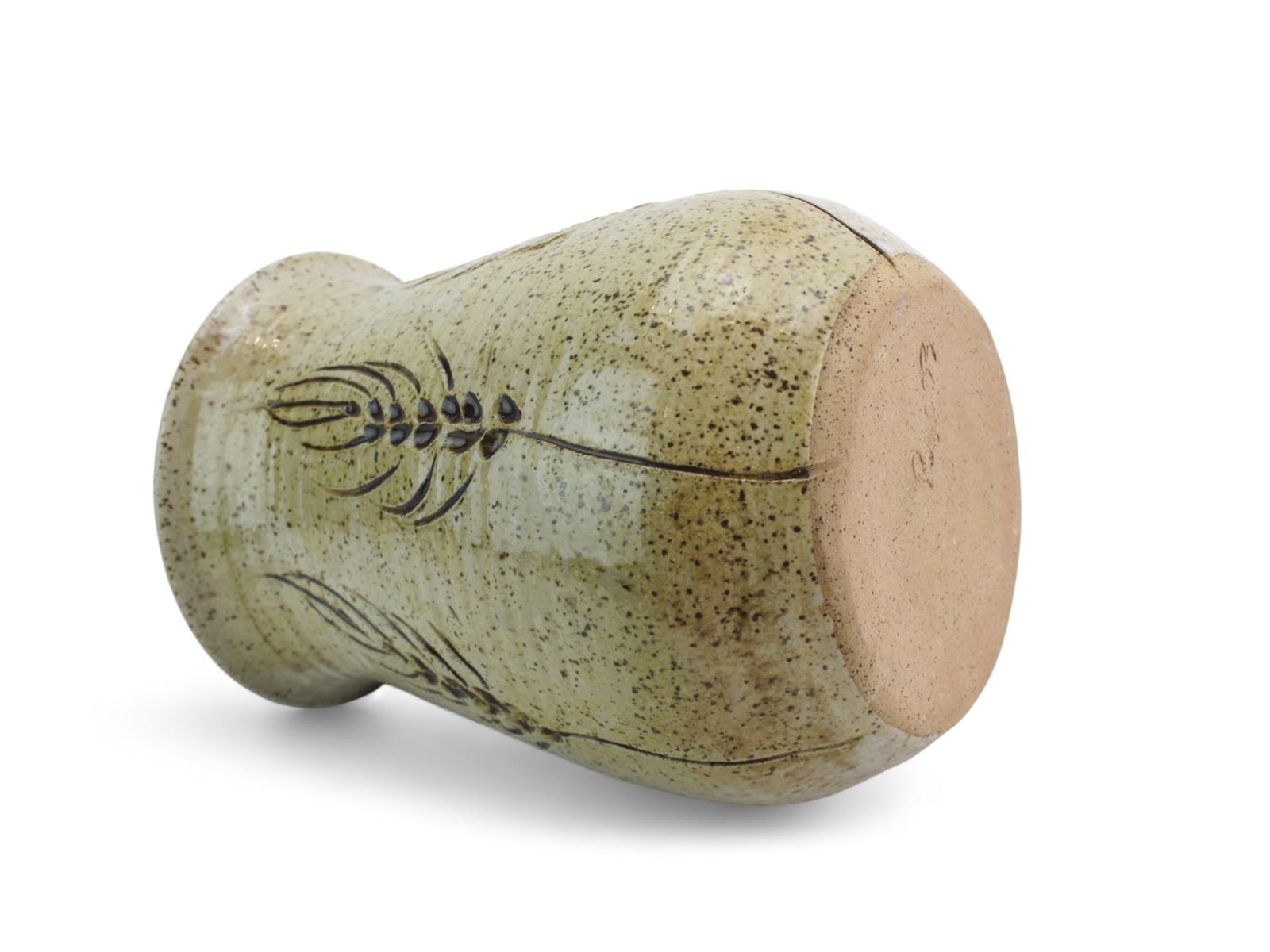 Pottery Vase with Wheat Motif Design - 4