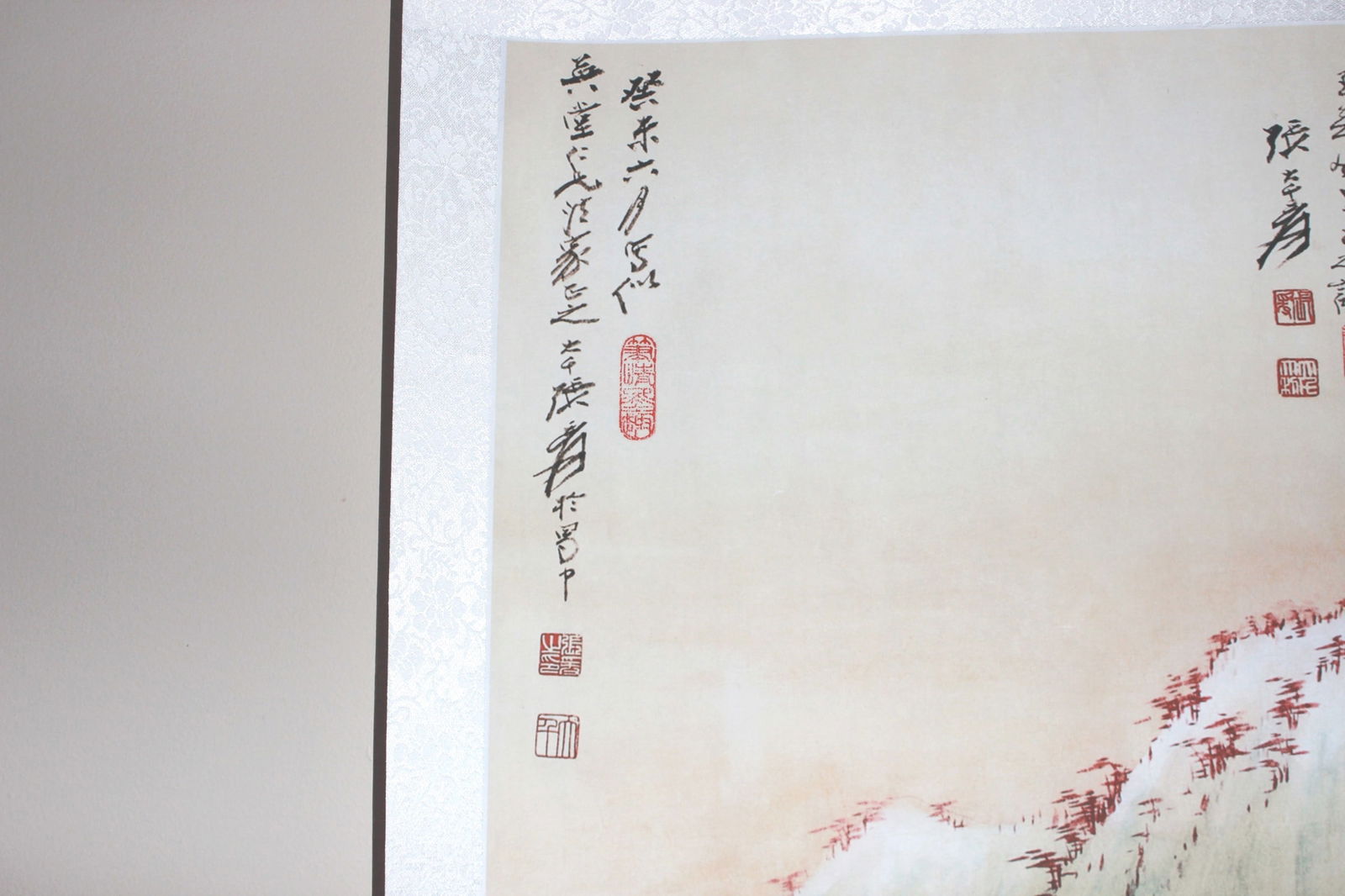 Chinese Mountain Landscape Print Scroll - 3