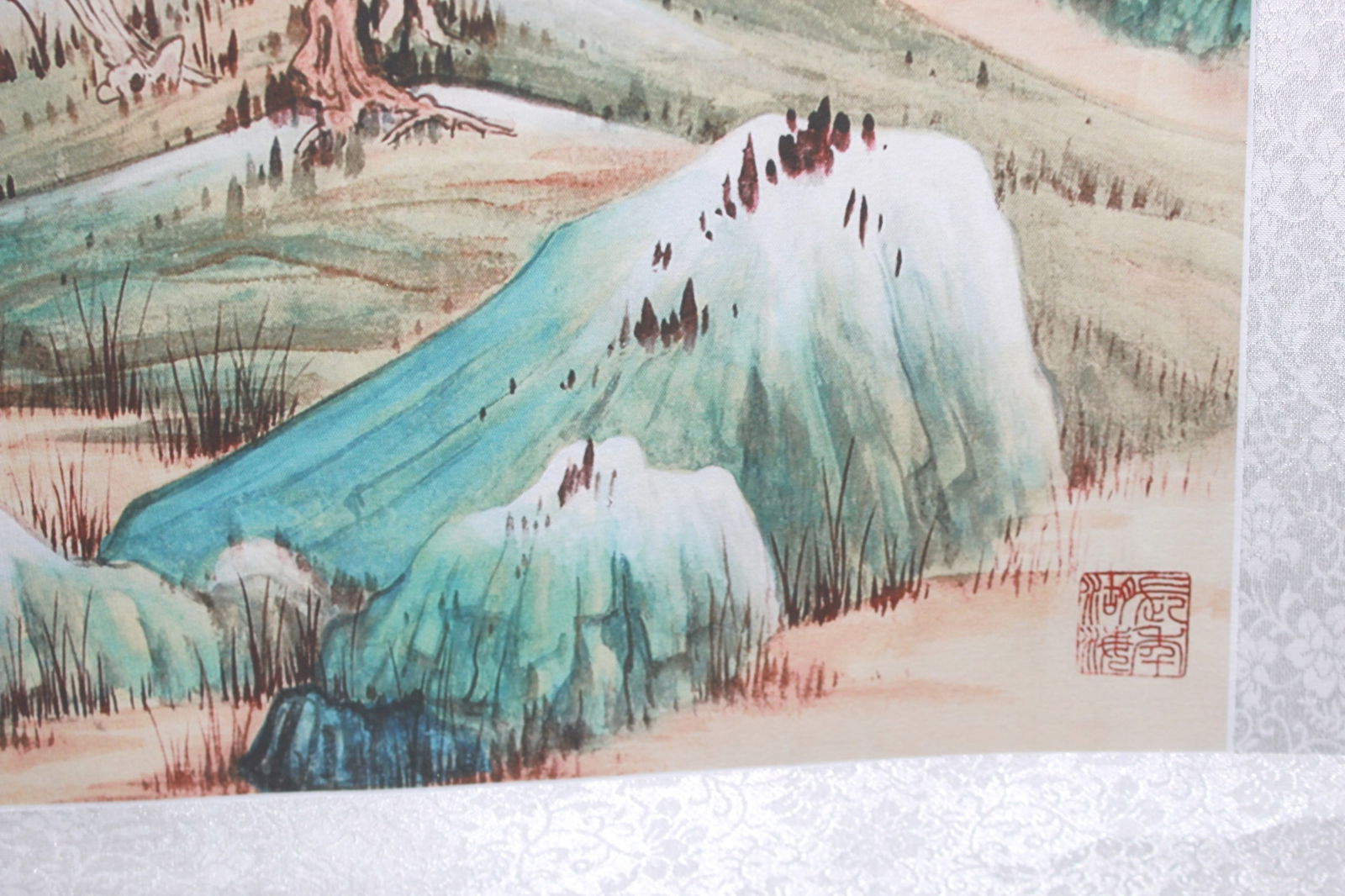 Chinese Mountain Landscape Print Scroll - 5