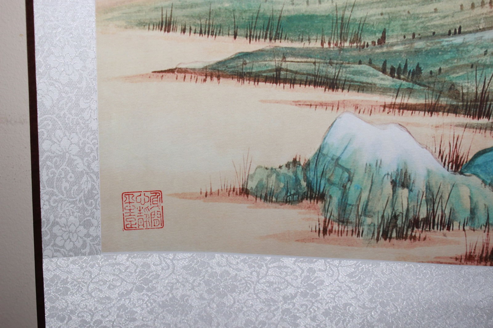Chinese Mountain Landscape Print Scroll - 6