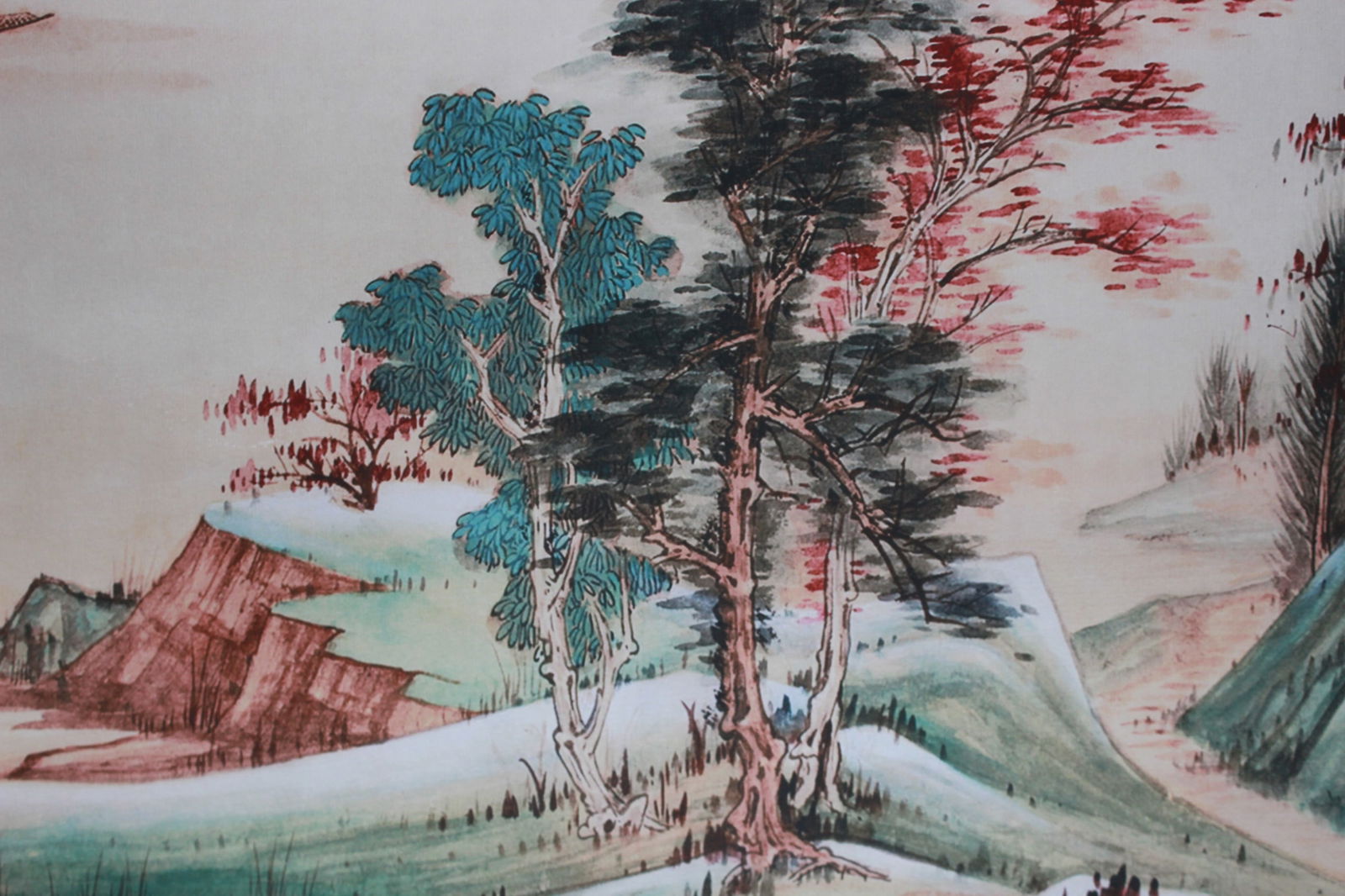 Chinese Mountain Landscape Print Scroll - 7