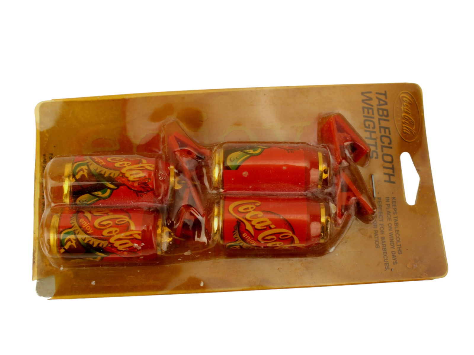 COCA COLA TABLECLOTH WEIGHTS & OLYMPICS ITEMS - 2