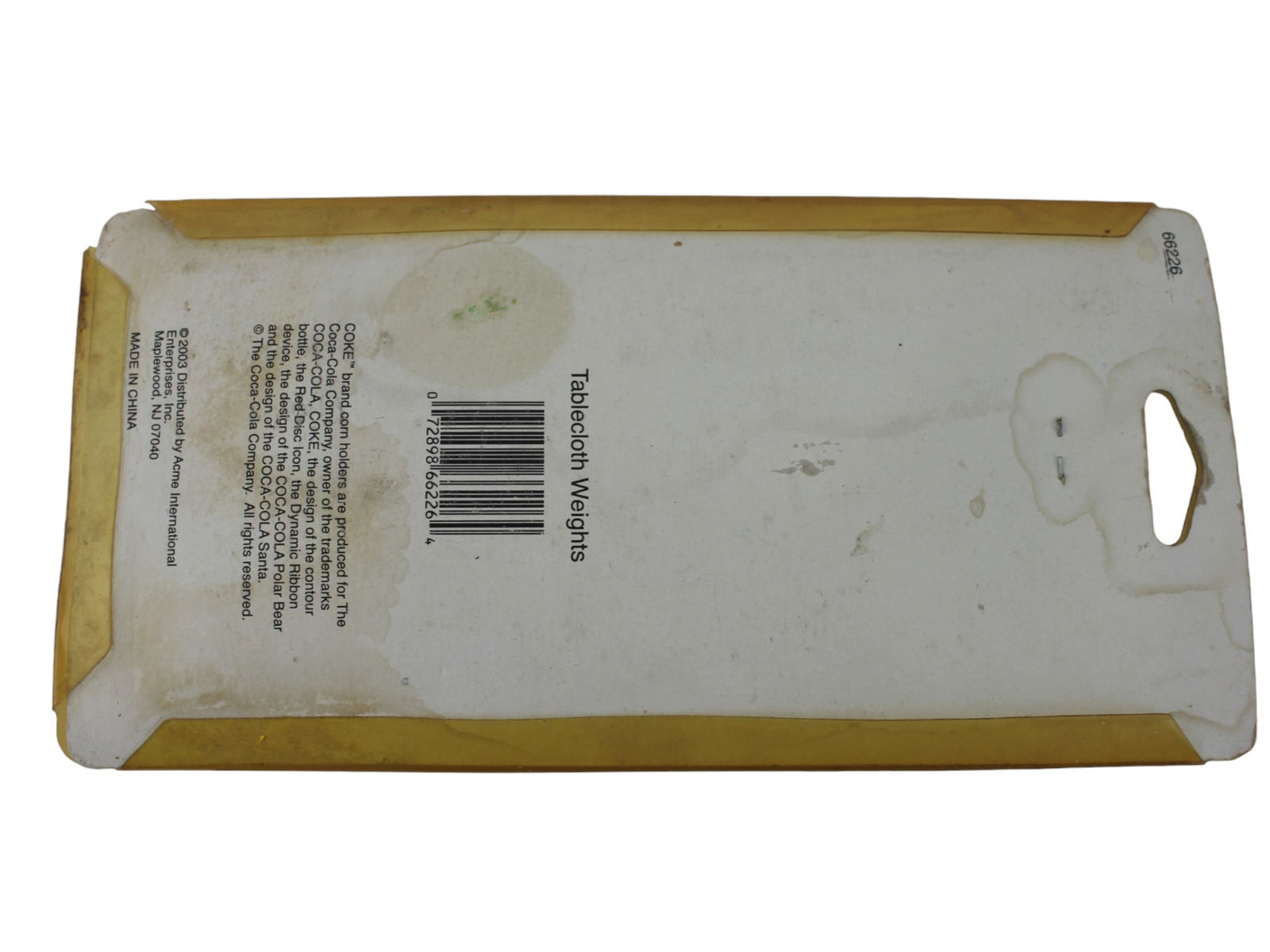 COCA COLA TABLECLOTH WEIGHTS & OLYMPICS ITEMS - 3