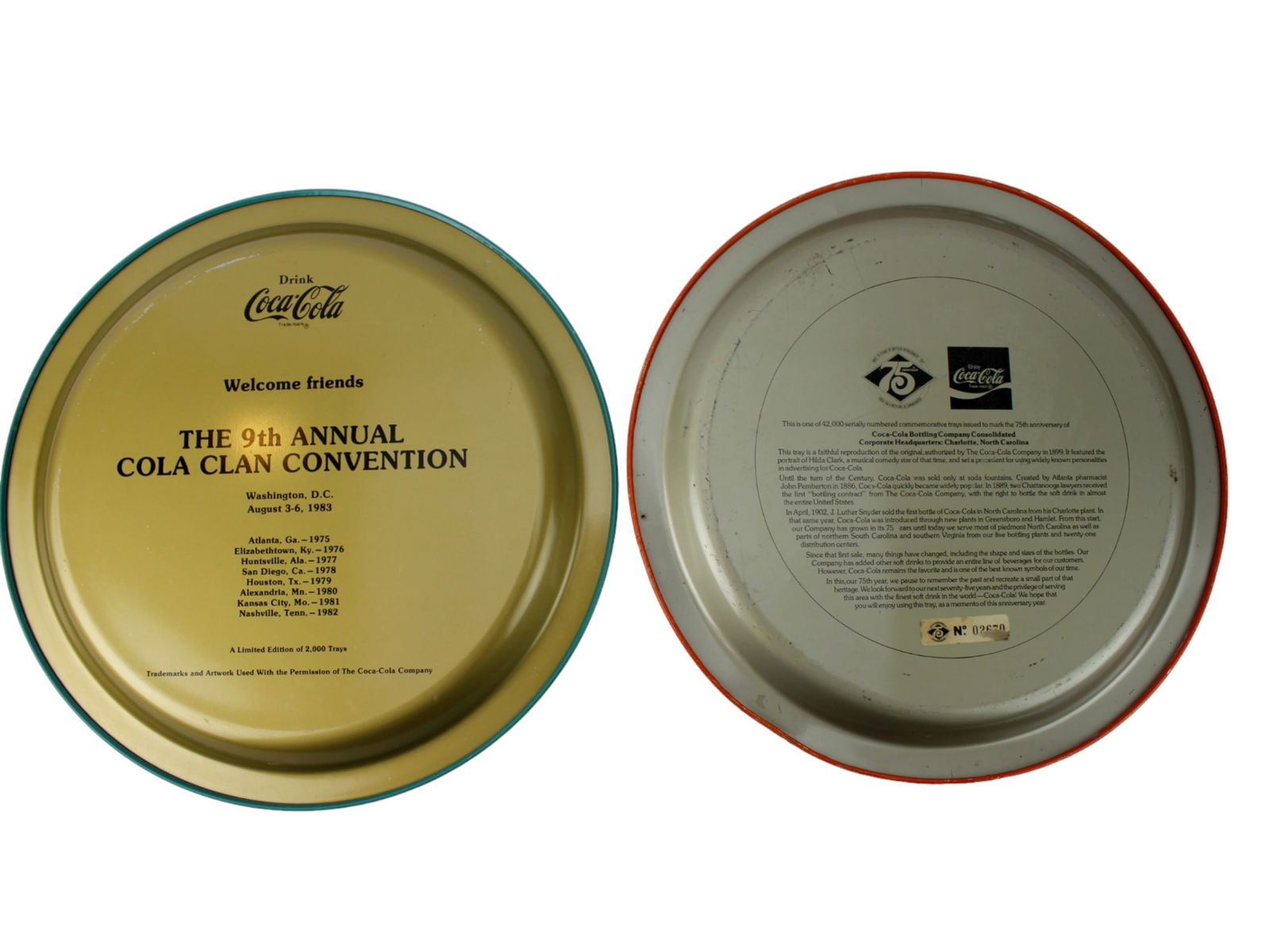 FIVE VARIOUS TIN SERVING TRAYS - 3