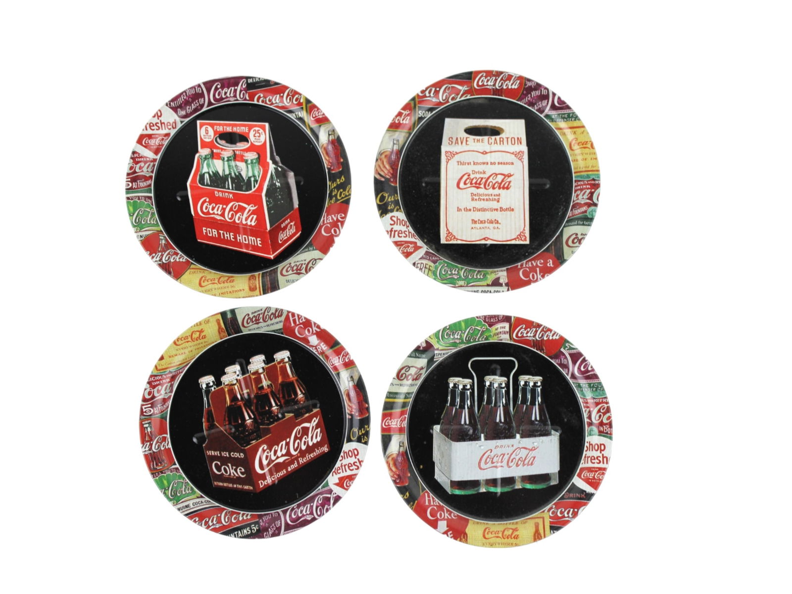 8 COCA COLA TIN CUP COASTERS - 2