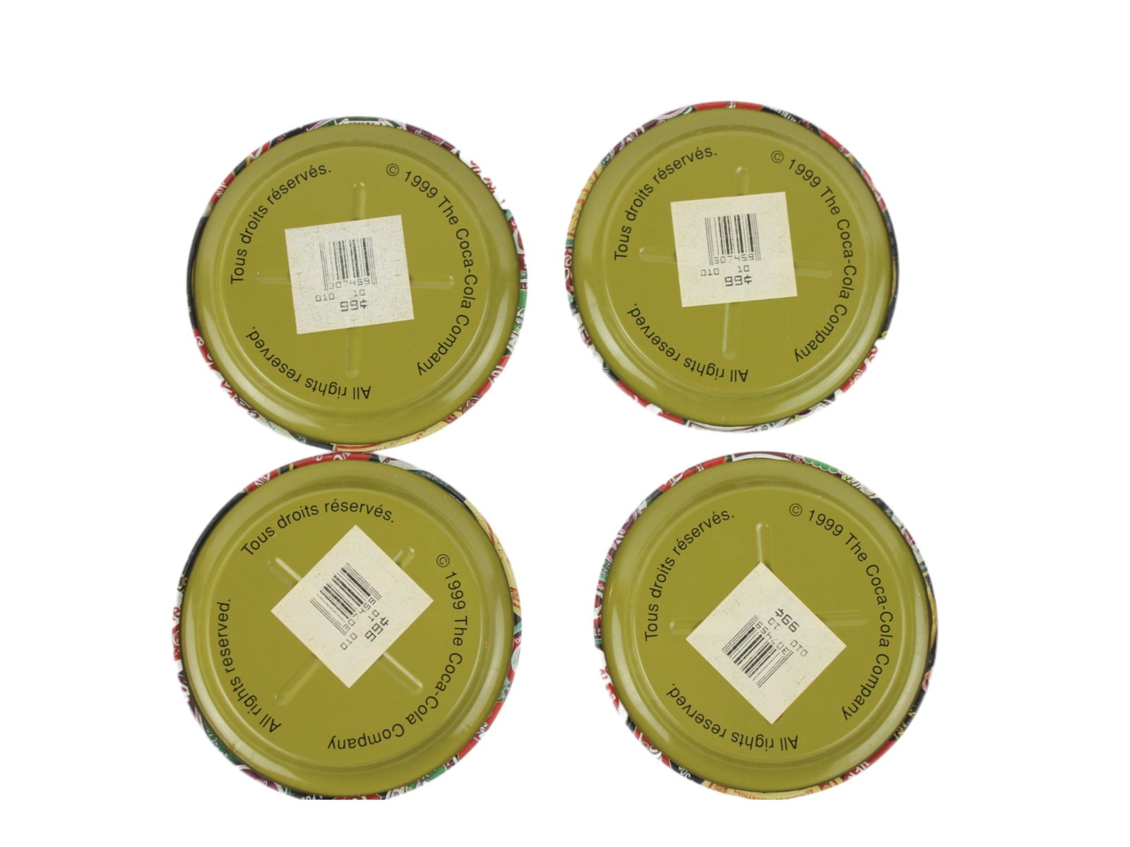 8 COCA COLA TIN CUP COASTERS - 3