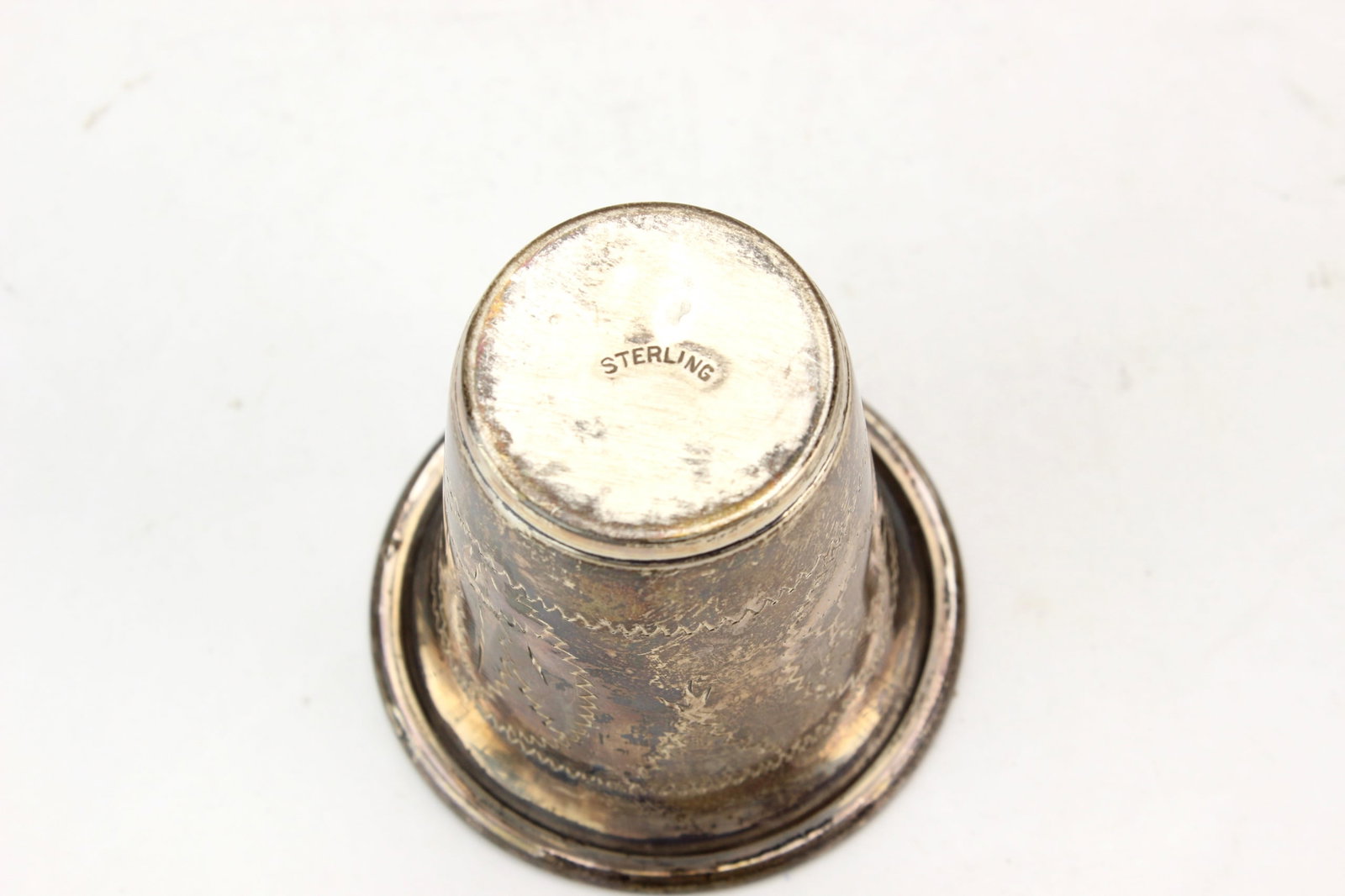 Sterling Silver Engraved Cup - 4