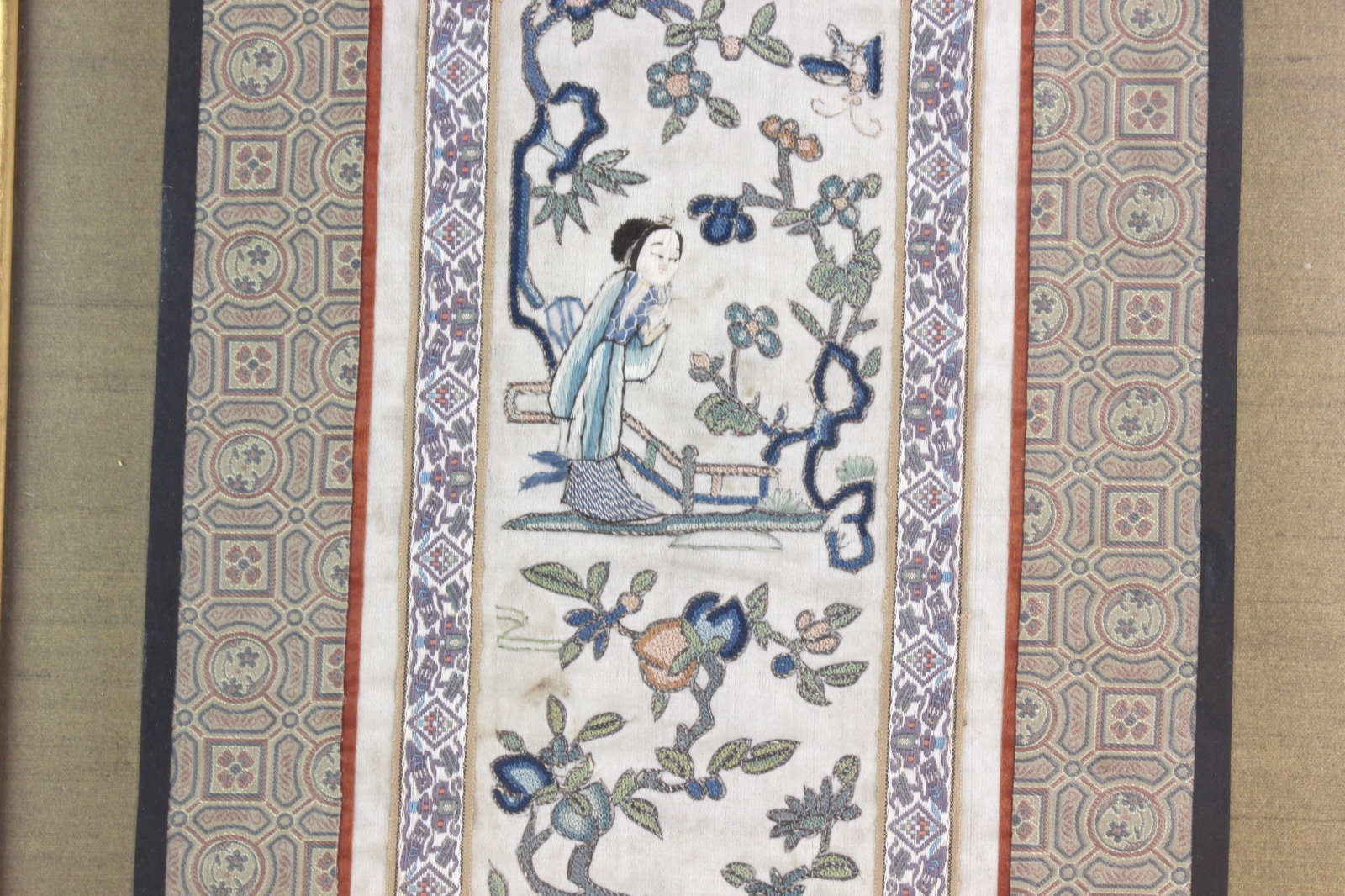 Framed Chinese Embroidered Panel - 4