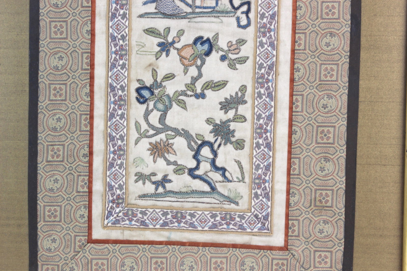 Framed Chinese Embroidered Panel - 5