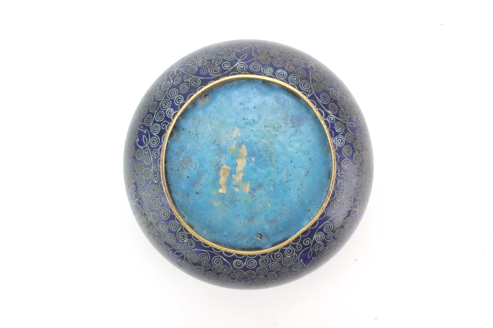 Blue Cloisonne Covered Box - 4