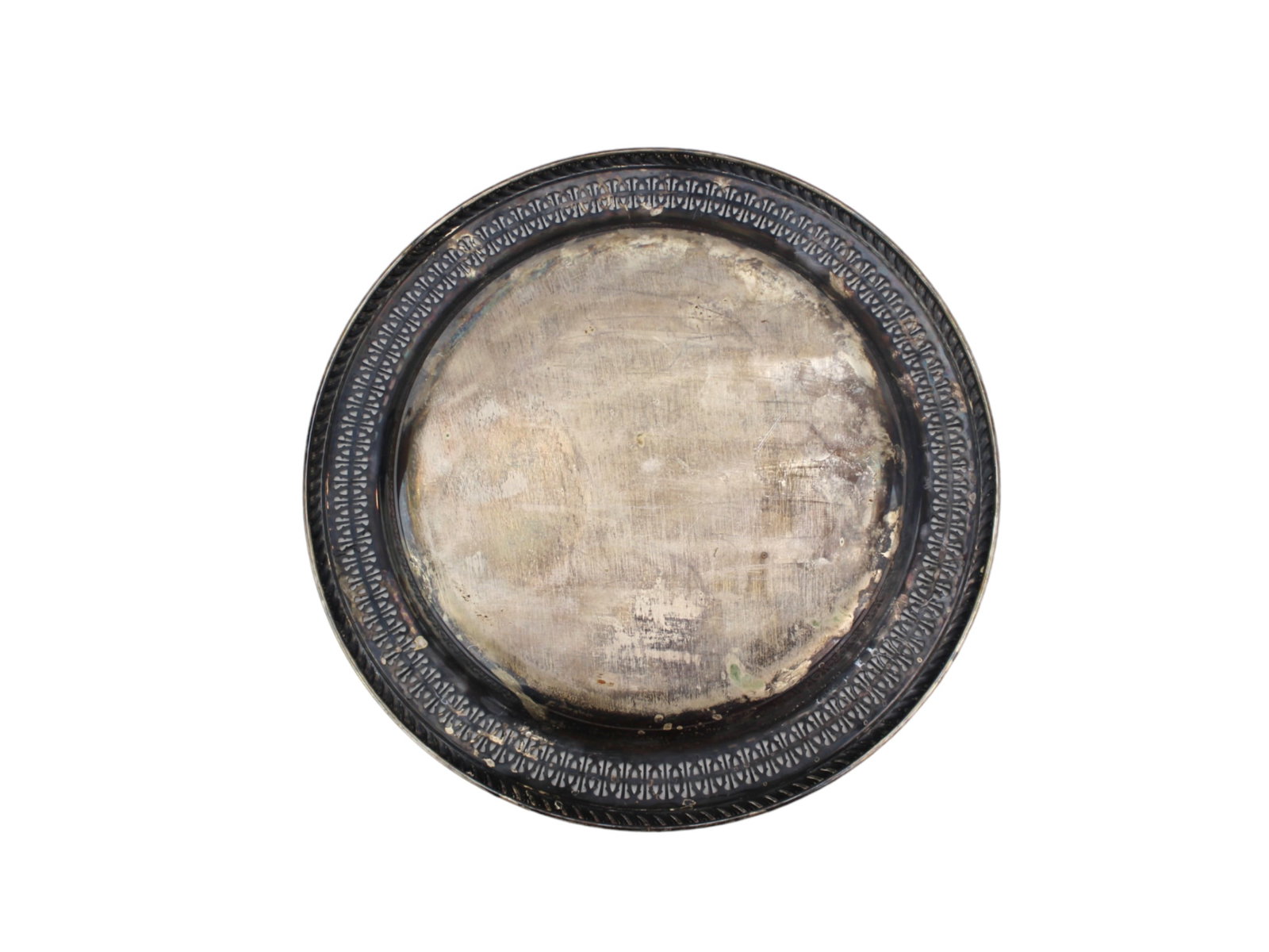 Largest Silver Plate Round Tray - 3