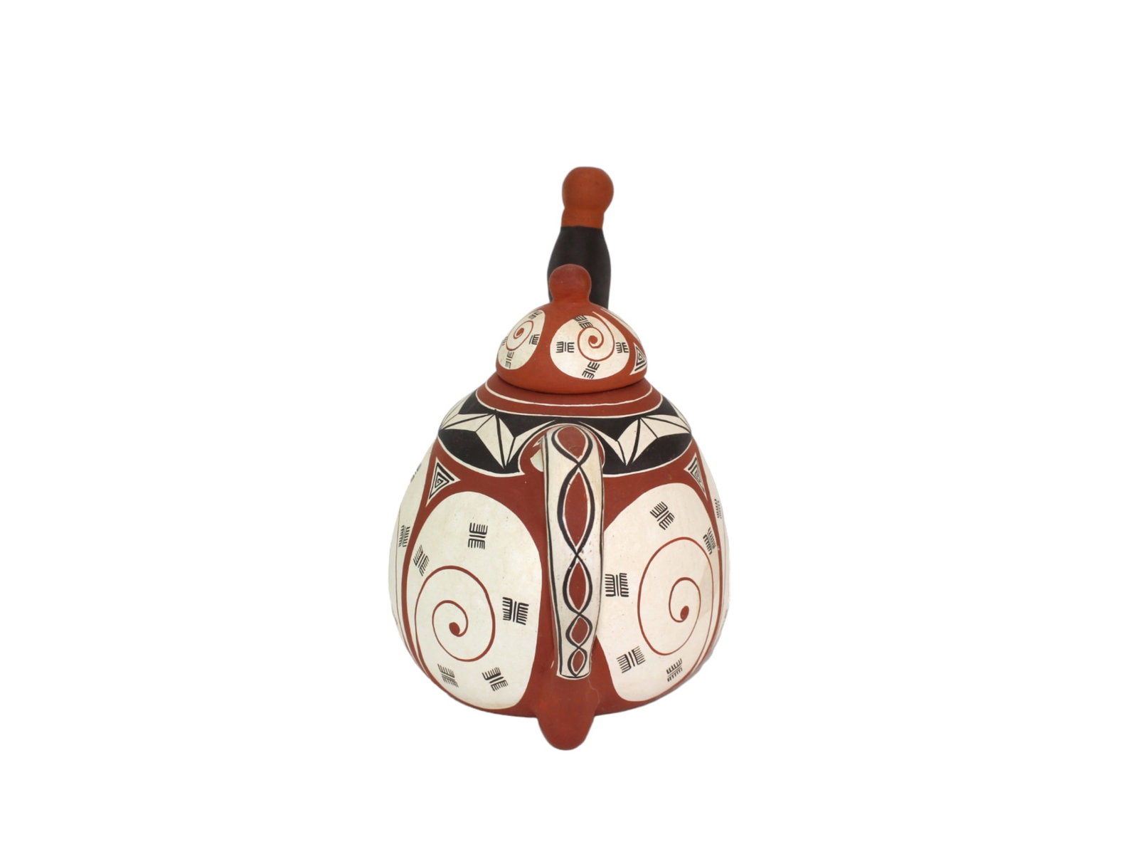 Handcrafted Figural Pottery Teapot - 4