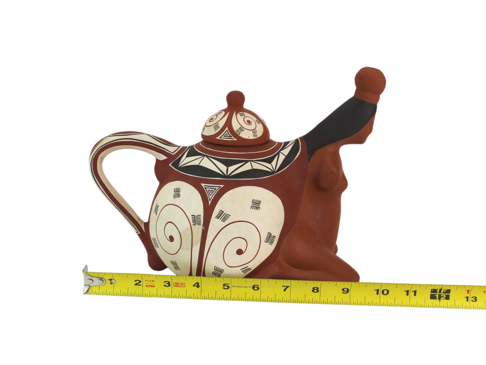 Handcrafted Figural Pottery Teapot - 7