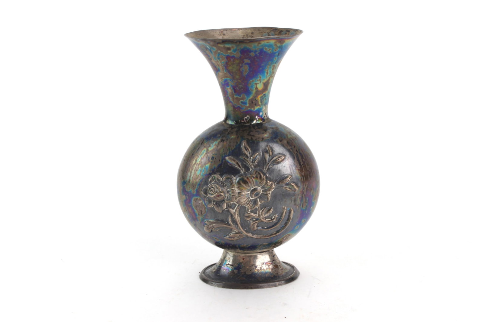 Small Silver Floral Vase - 3