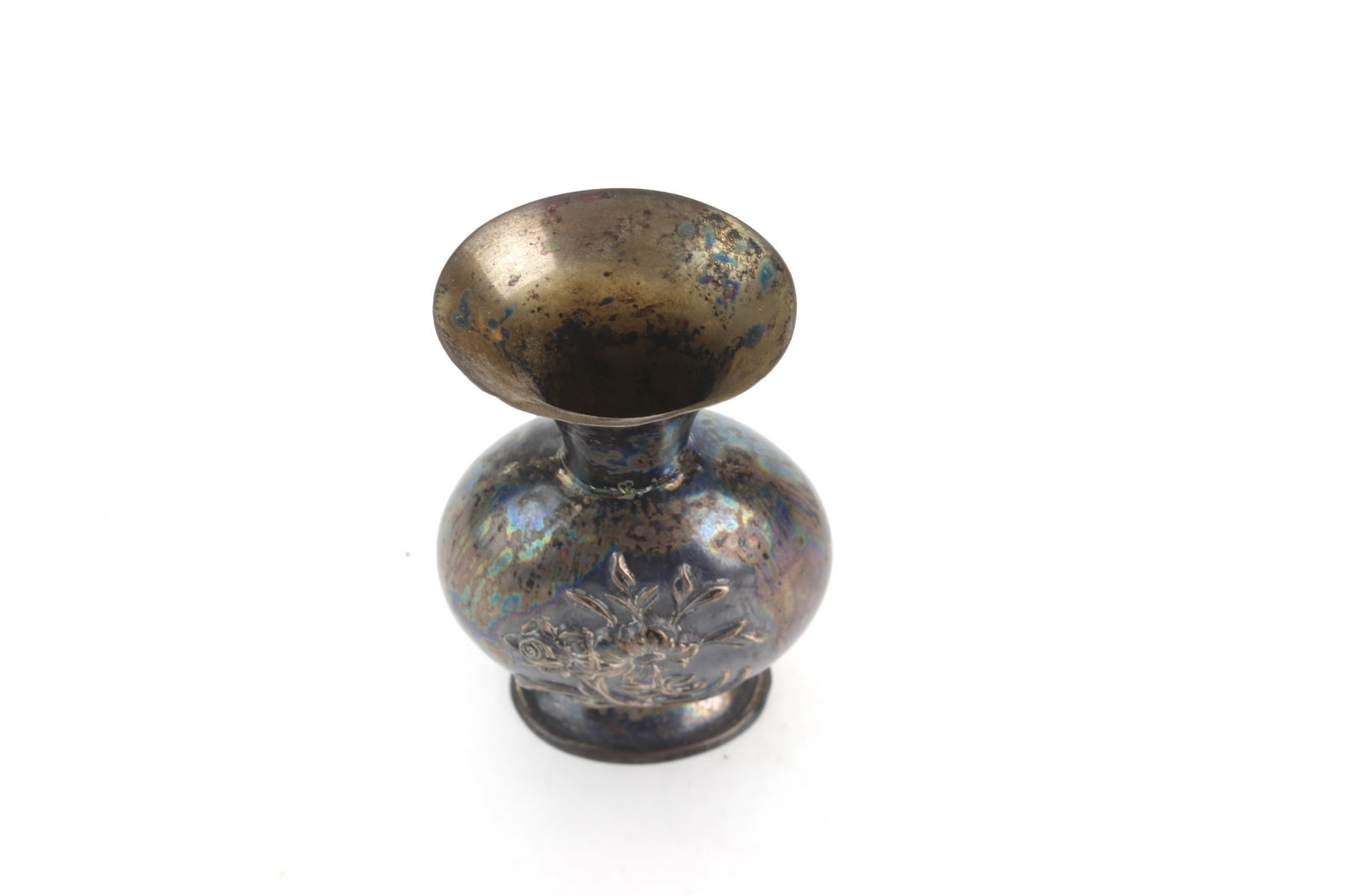 Small Silver Floral Vase - 4