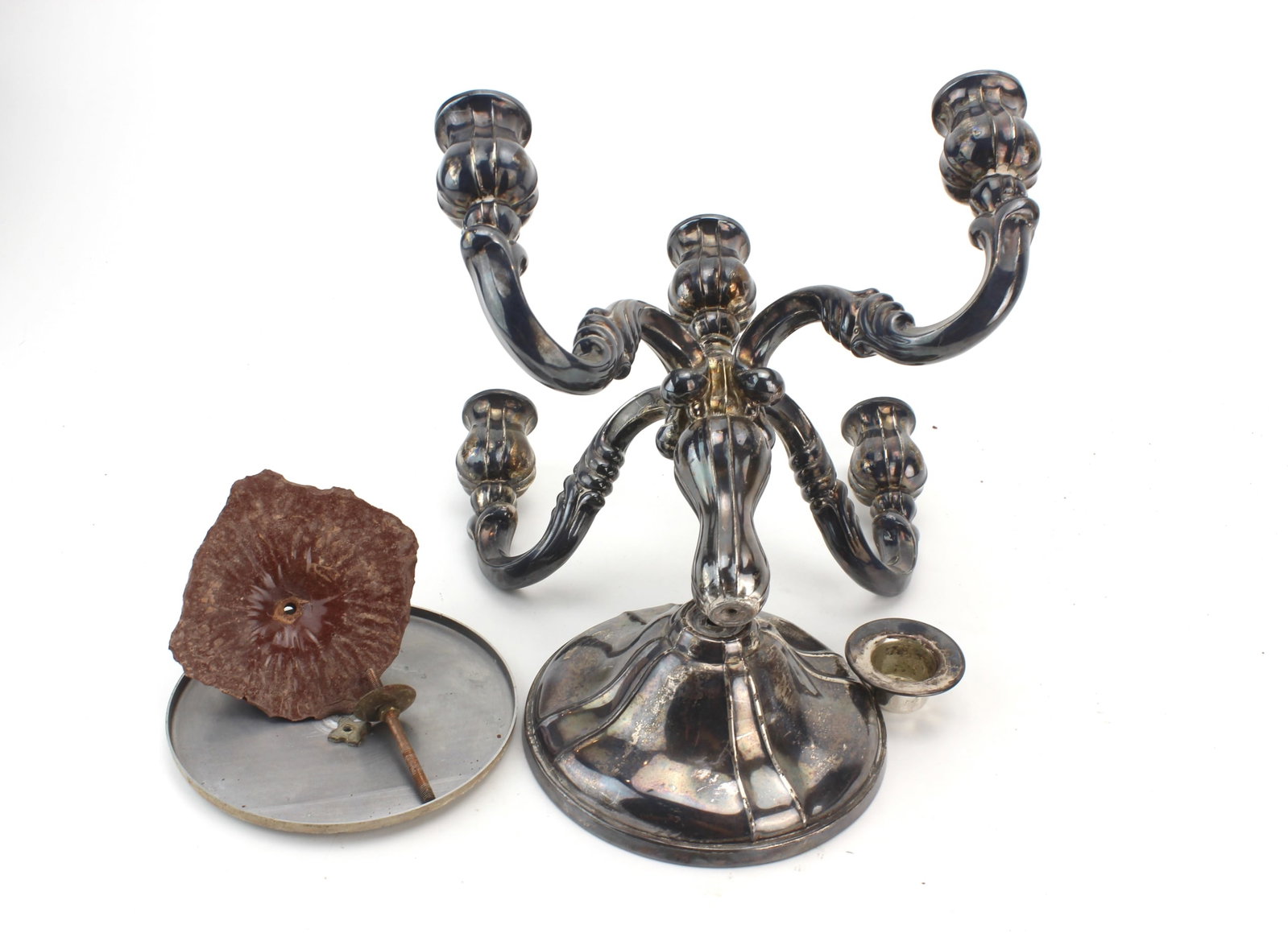 835 Silver 5-Light Candelabra - 5
