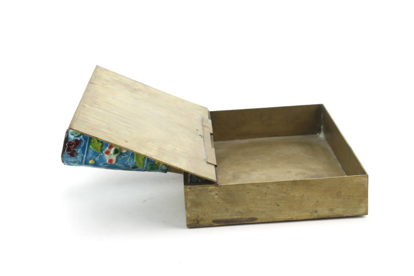 Chinese Enamel Brass Box - 5