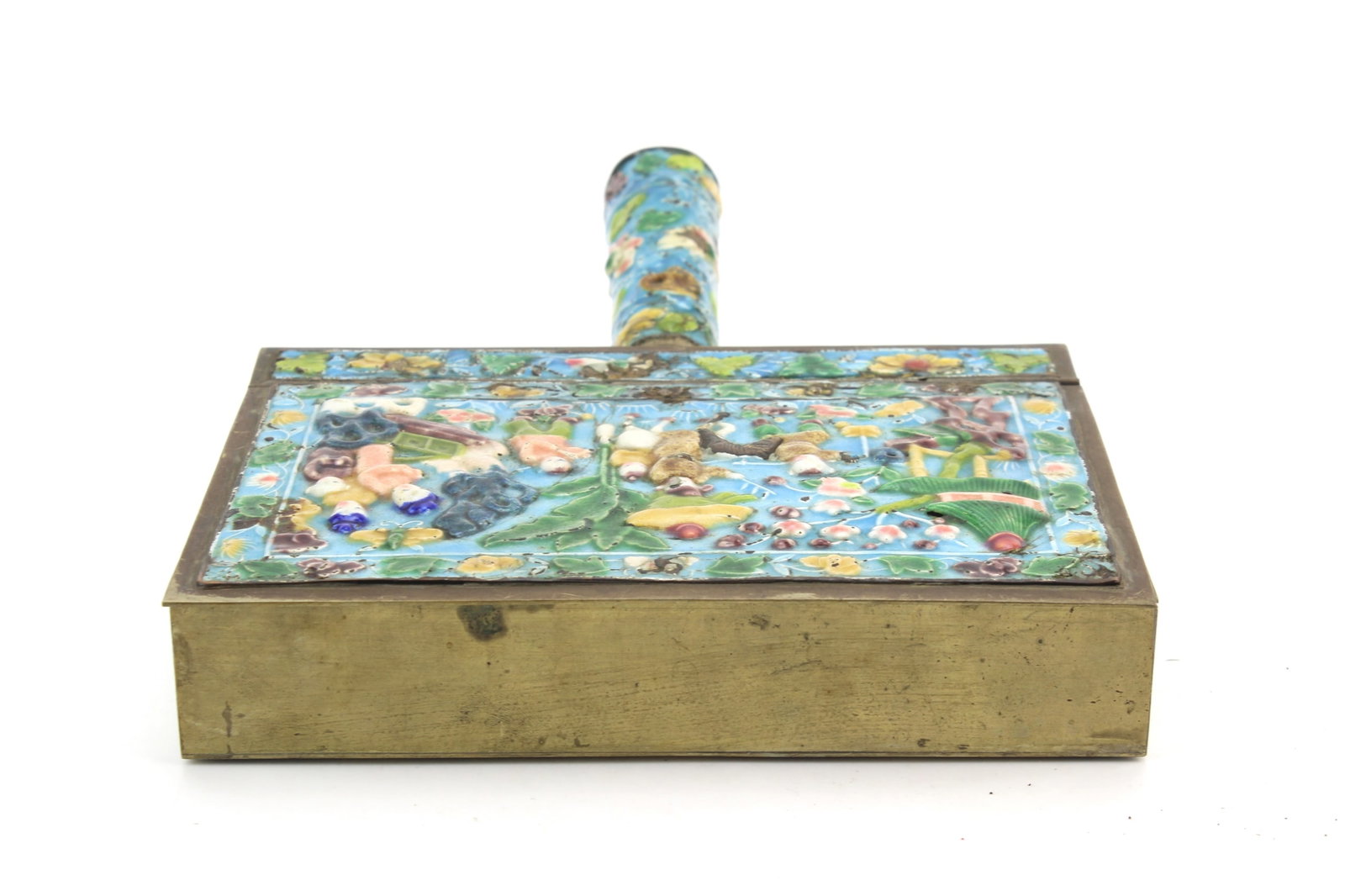 Chinese Enamel Brass Box - 8