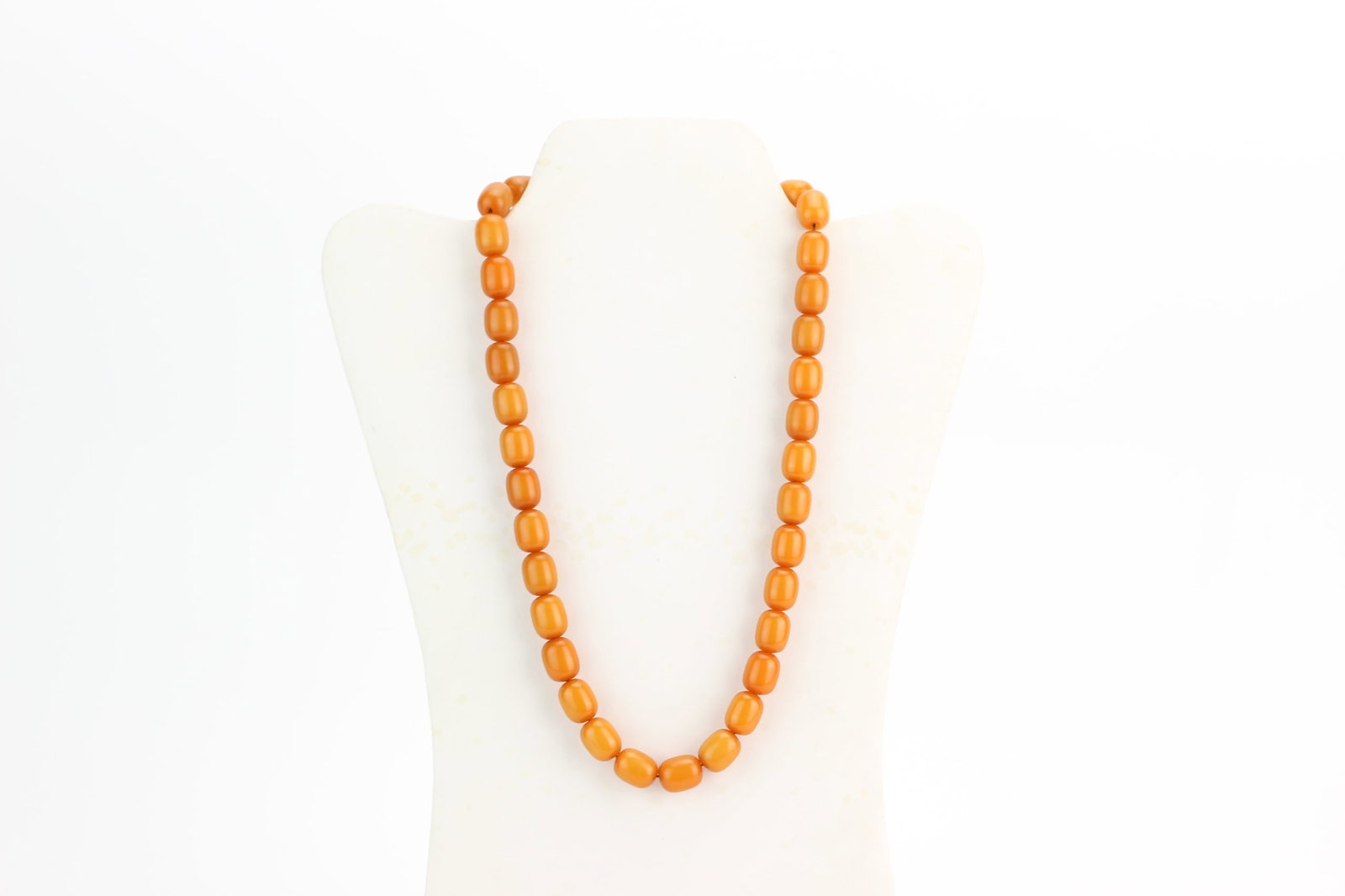 Amber Style Barrel Bead Necklace (1 of 5)