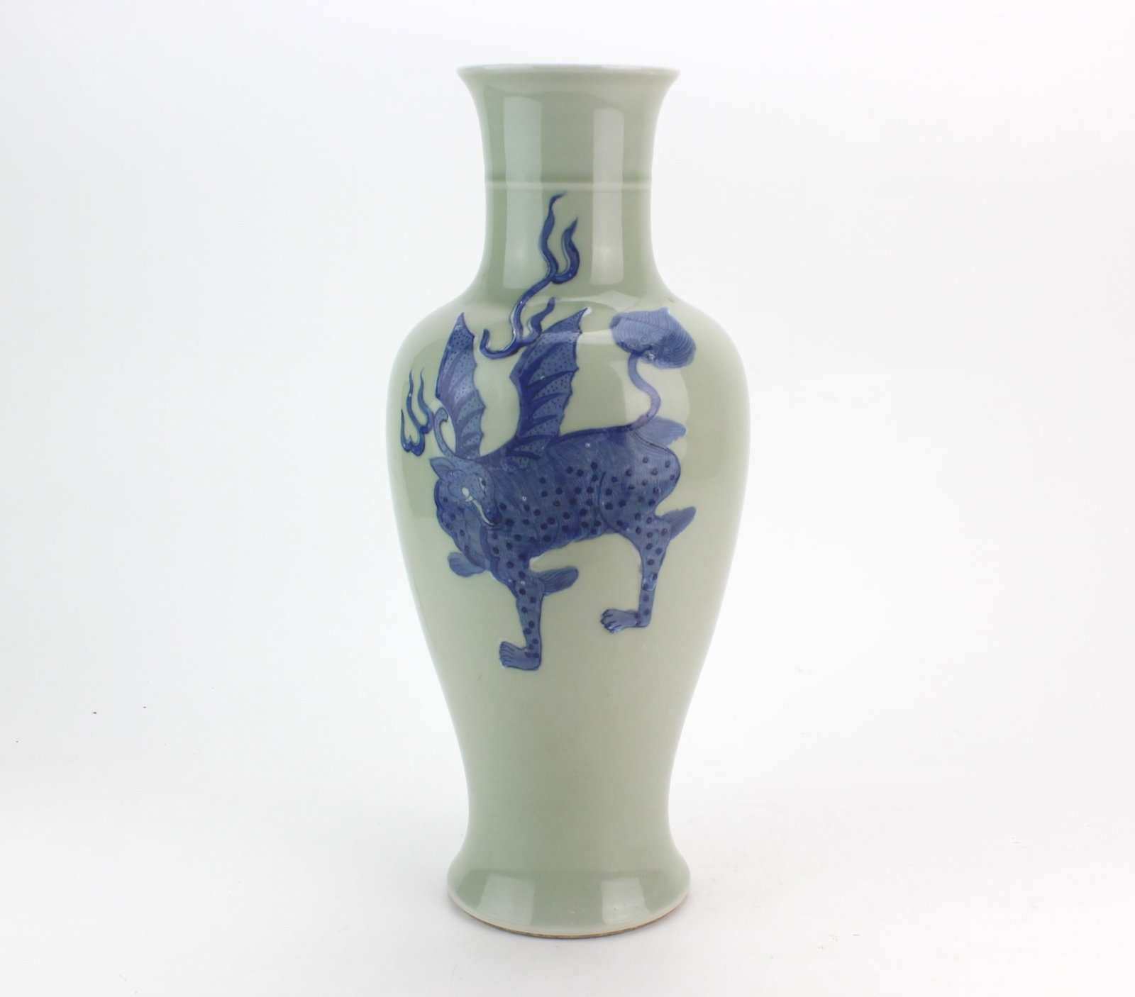 Chinese Blue & White Mythical Beast Vase (1 of 8)