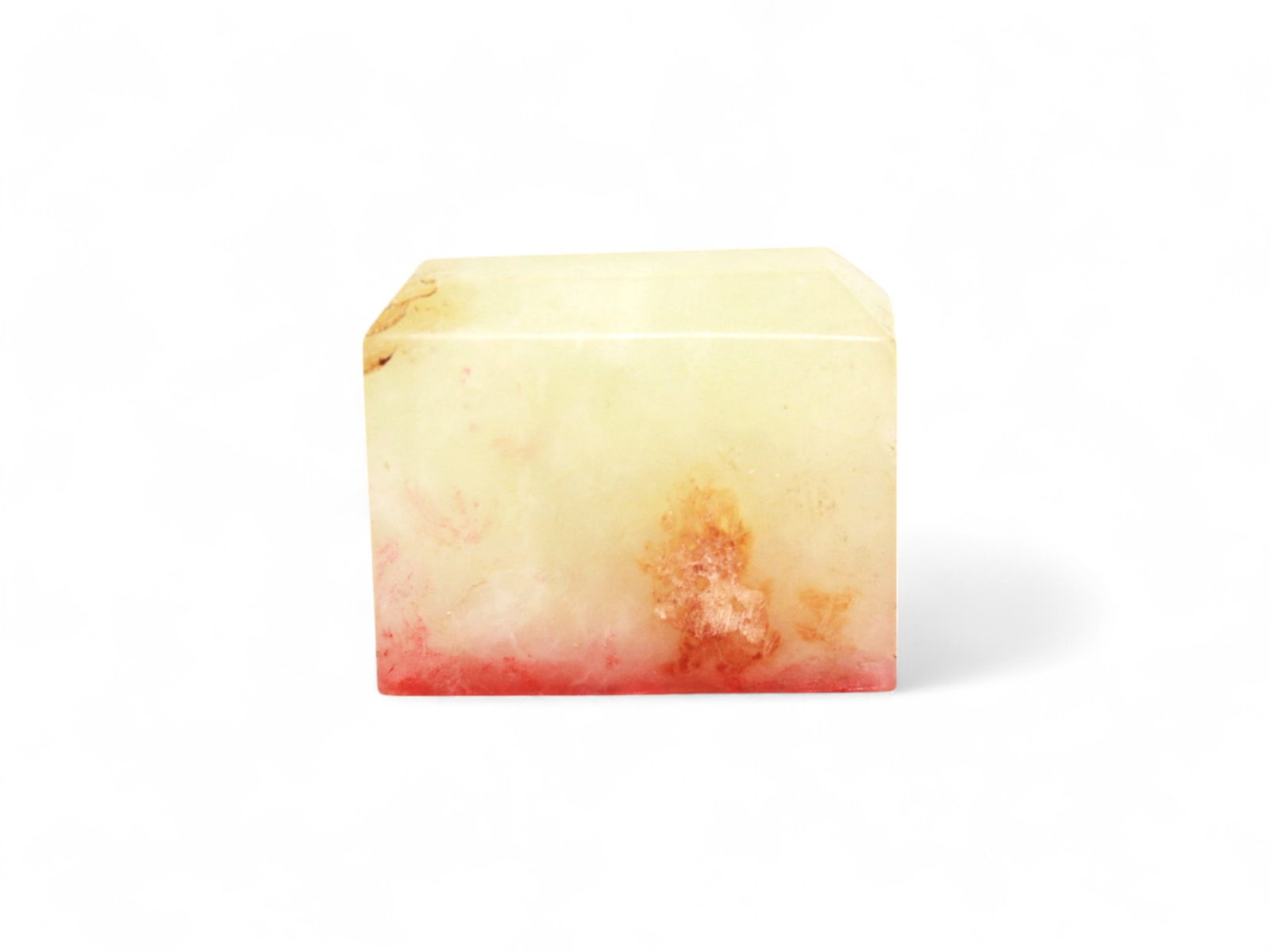 Chinese Soapstone Seal: It measures approximately 4 cm X 3.5 cm X 1.5 cm.