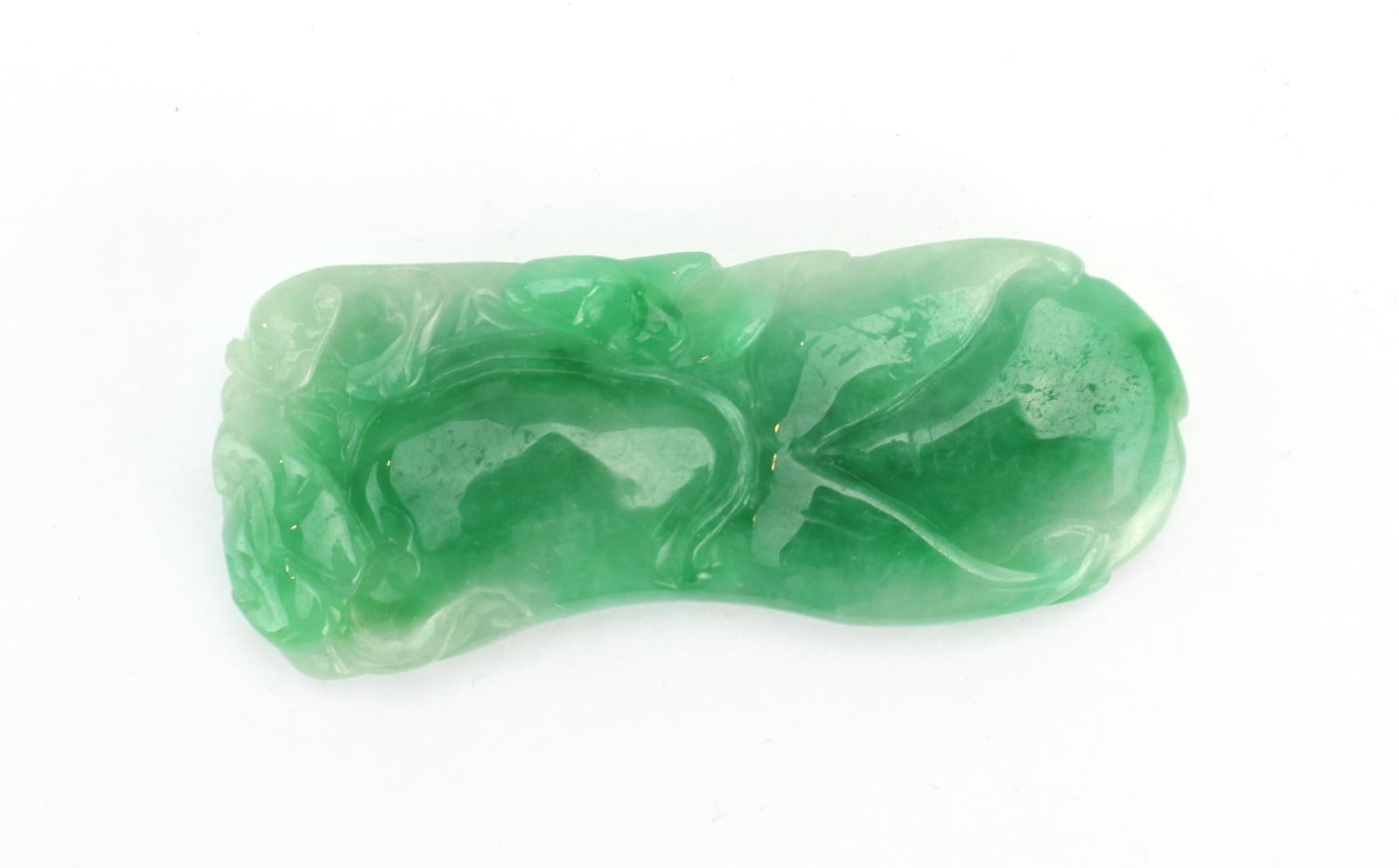 A Chinese Carved Jadeite Pendant (1 of 5)