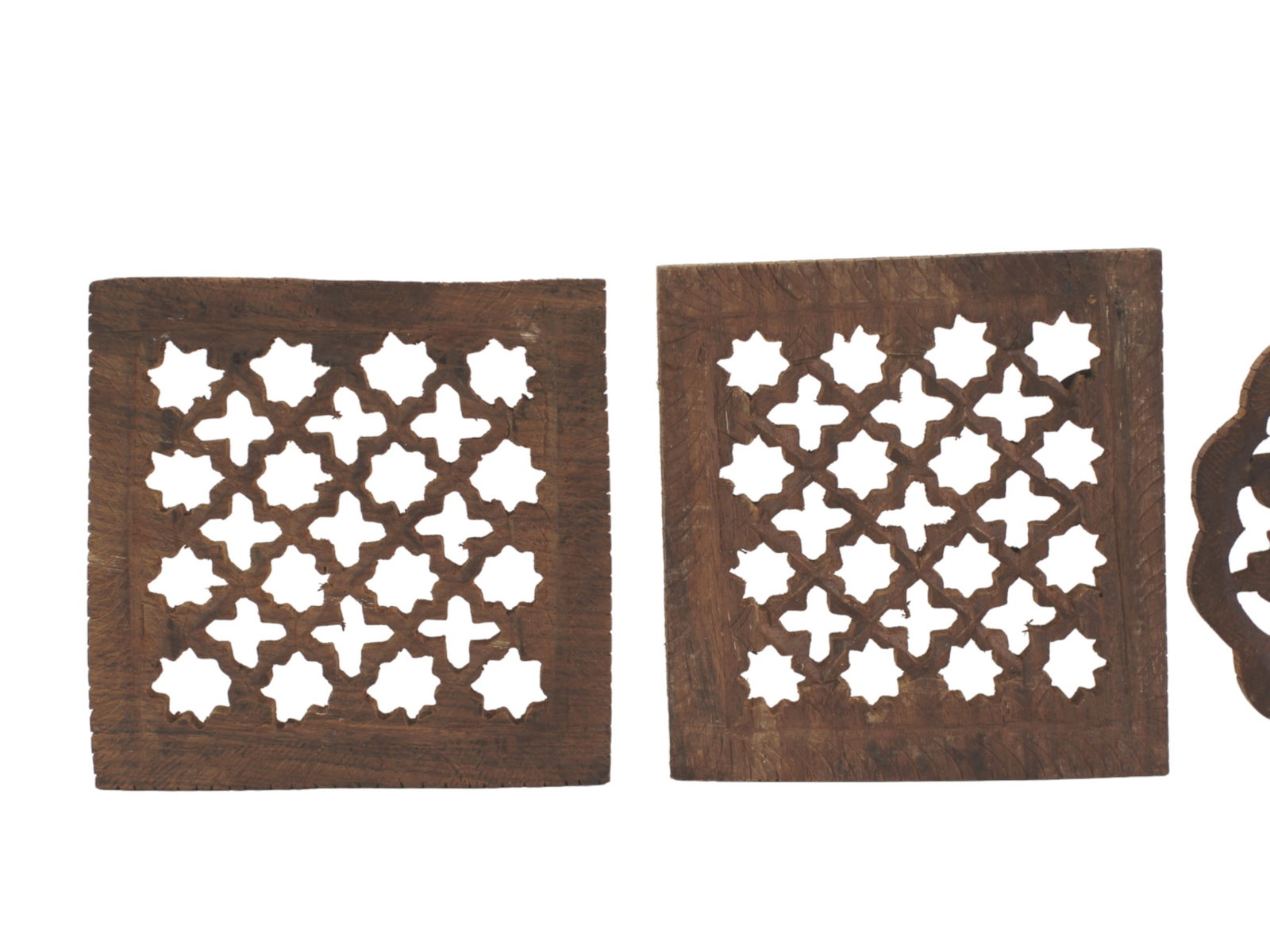 Three Carved Wood Coasters - 2