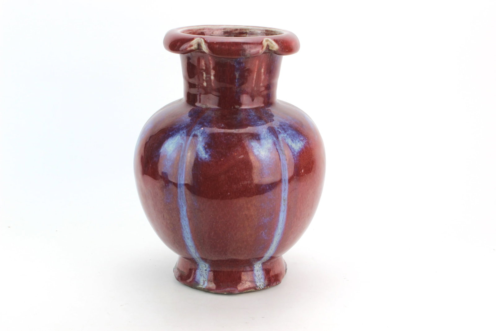 Chinese Flambe Glazed Porcelain Vase (1 of 7)