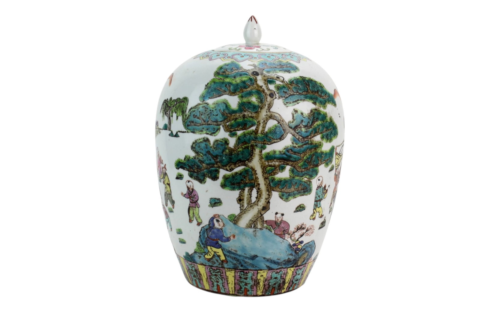 Chinese Famille Rose Lidded Ginger Jar (1 of 11)