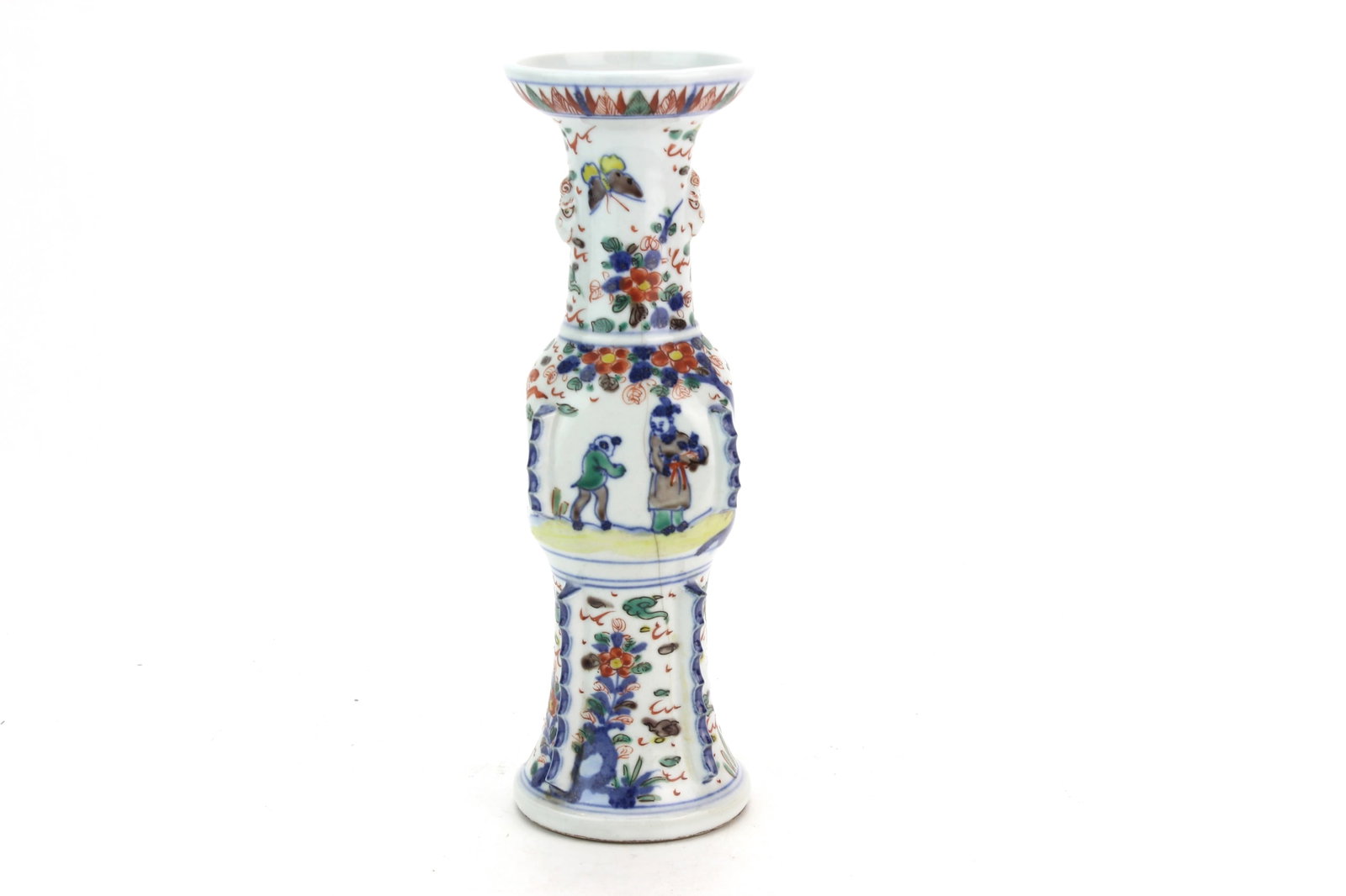 Chinese Famille Rose Figural Porcelain Vase (1 of 9)