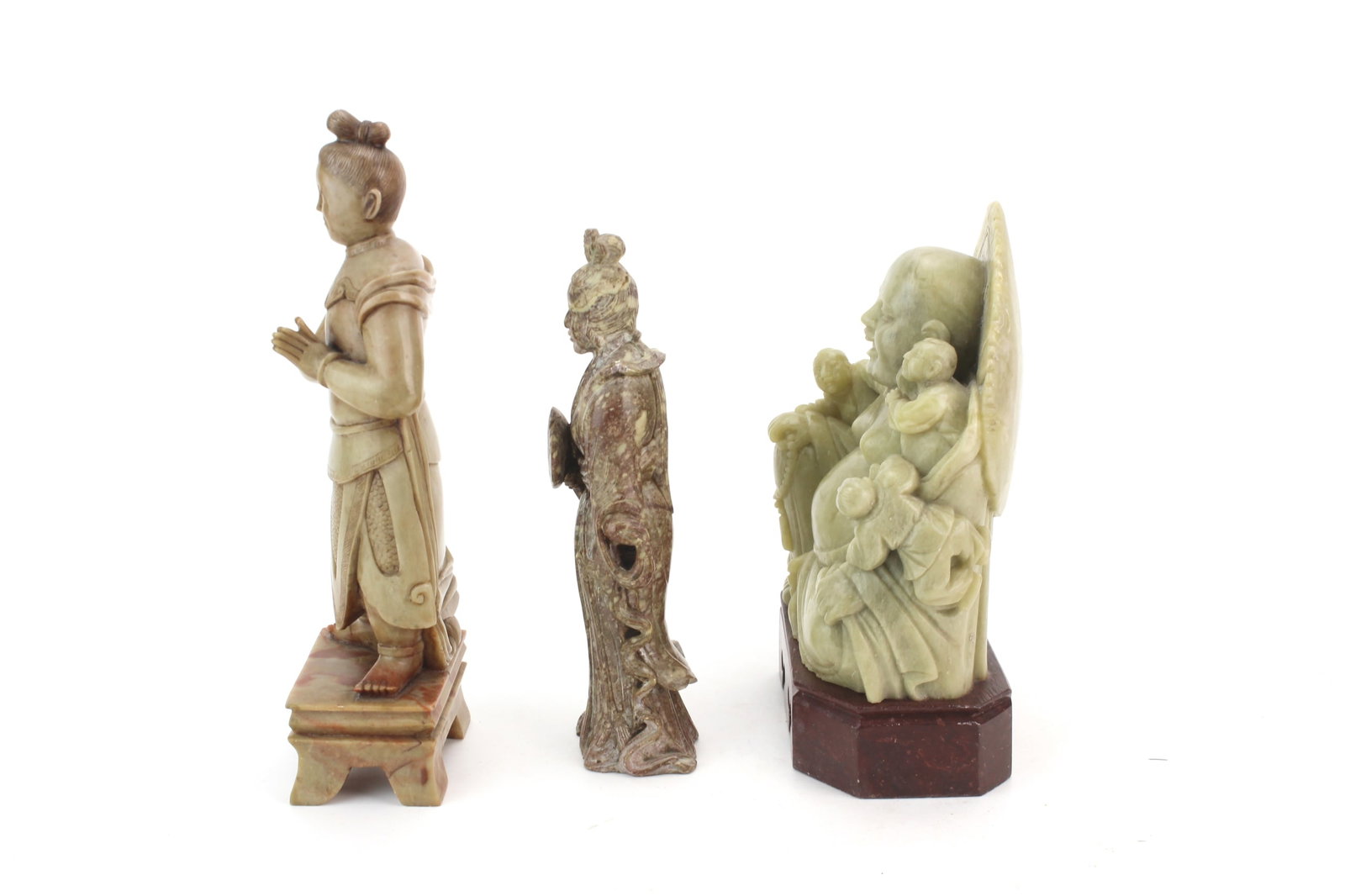 Three Chinese Soapstone Figures - 2