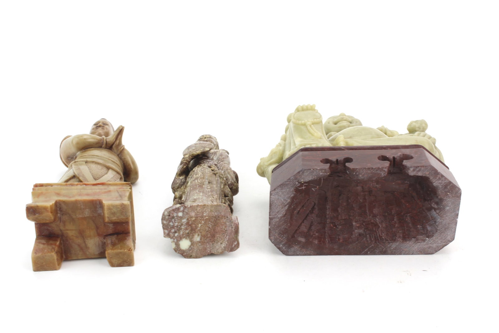 Three Chinese Soapstone Figures - 5