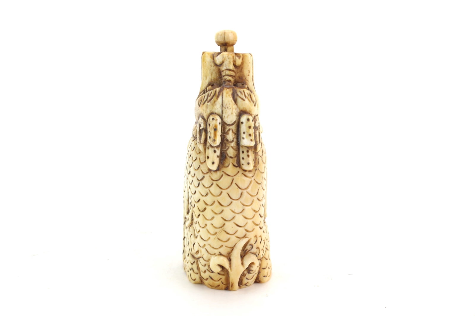 Bone Snuff Bottle & Face Carving - 5