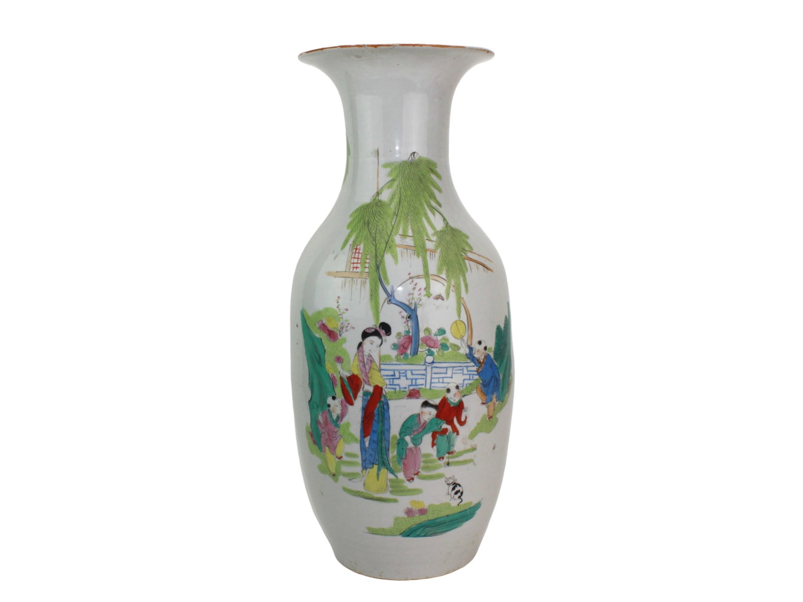 Large Chinese Famille Rose Porcelain Vase (1 of 11)