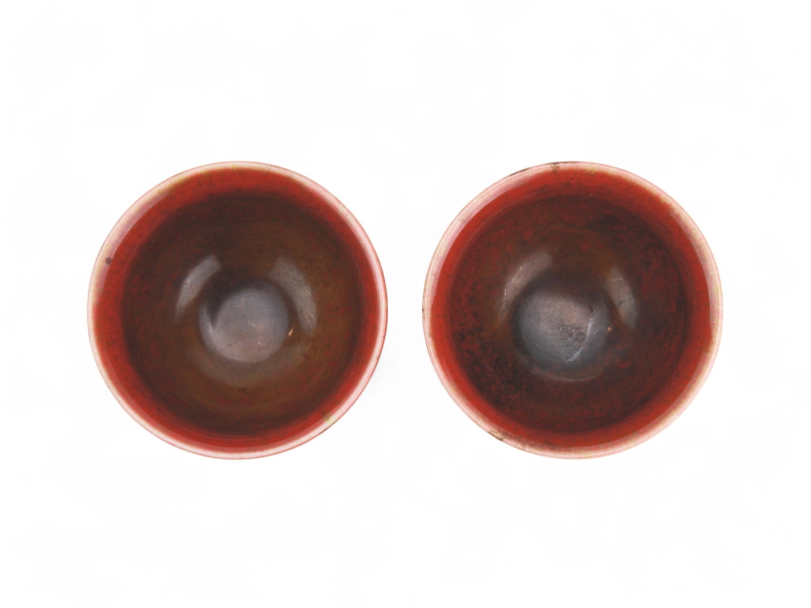 Two Chinese Oxblood Glazed Tea Cups - 2