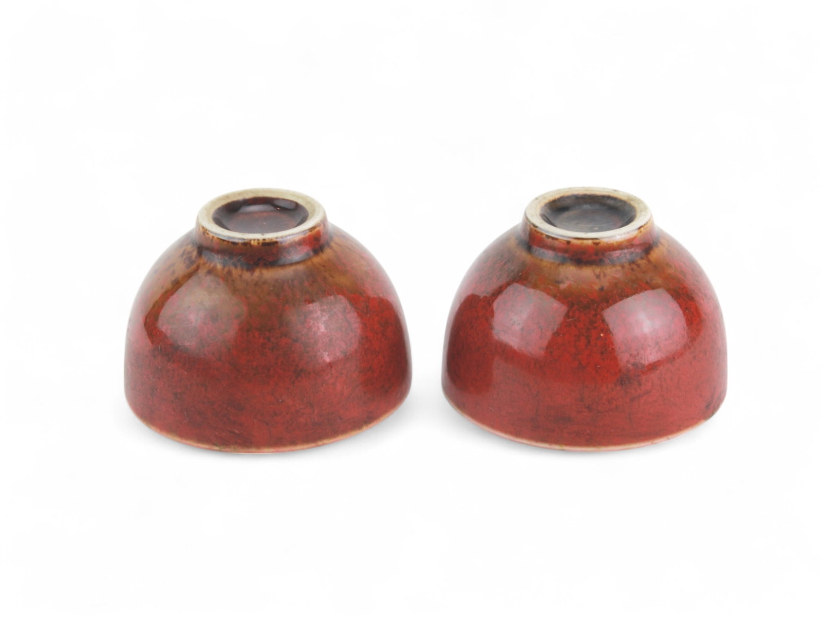 Two Chinese Oxblood Glazed Tea Cups - 3