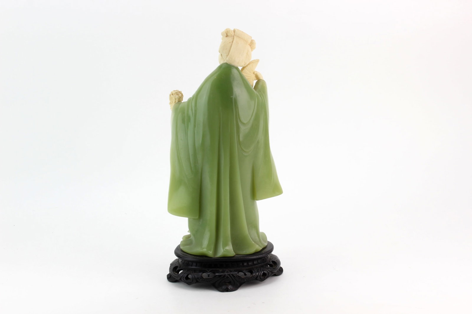 Pair Green Resin Figurines - 13