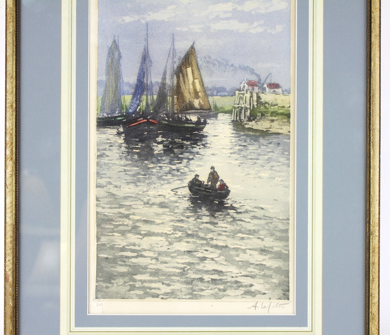 A. Lafitte, Harbor Scenes, Color Etching - 2