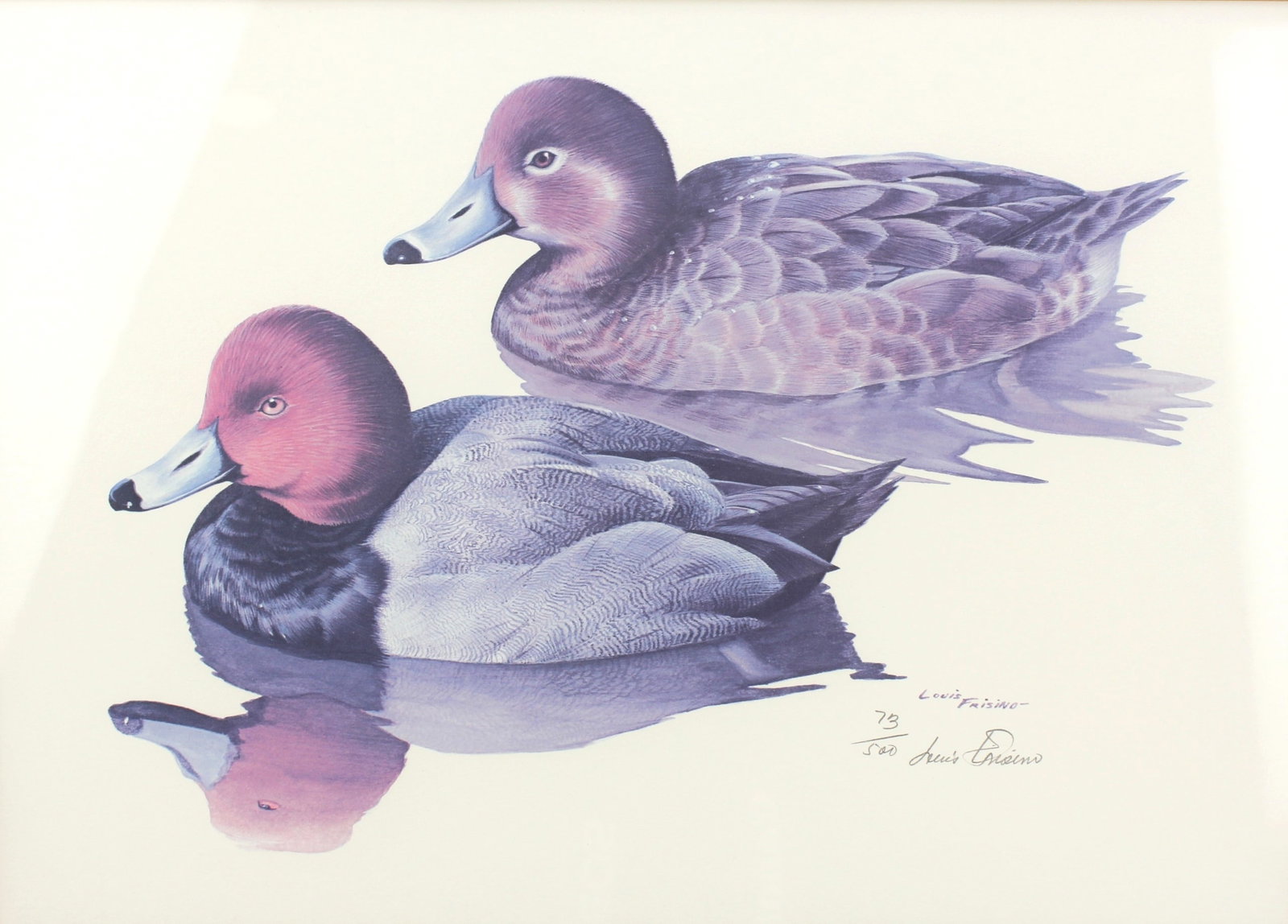 Louis Frisino,Redhead Duck Pair, Signed Lithograph (1 of 4)