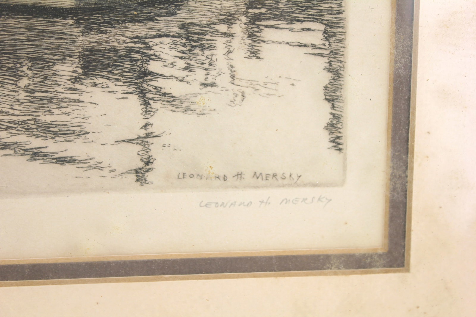Leonard H Mersky. Dragger-June Ellen, Etching - 3