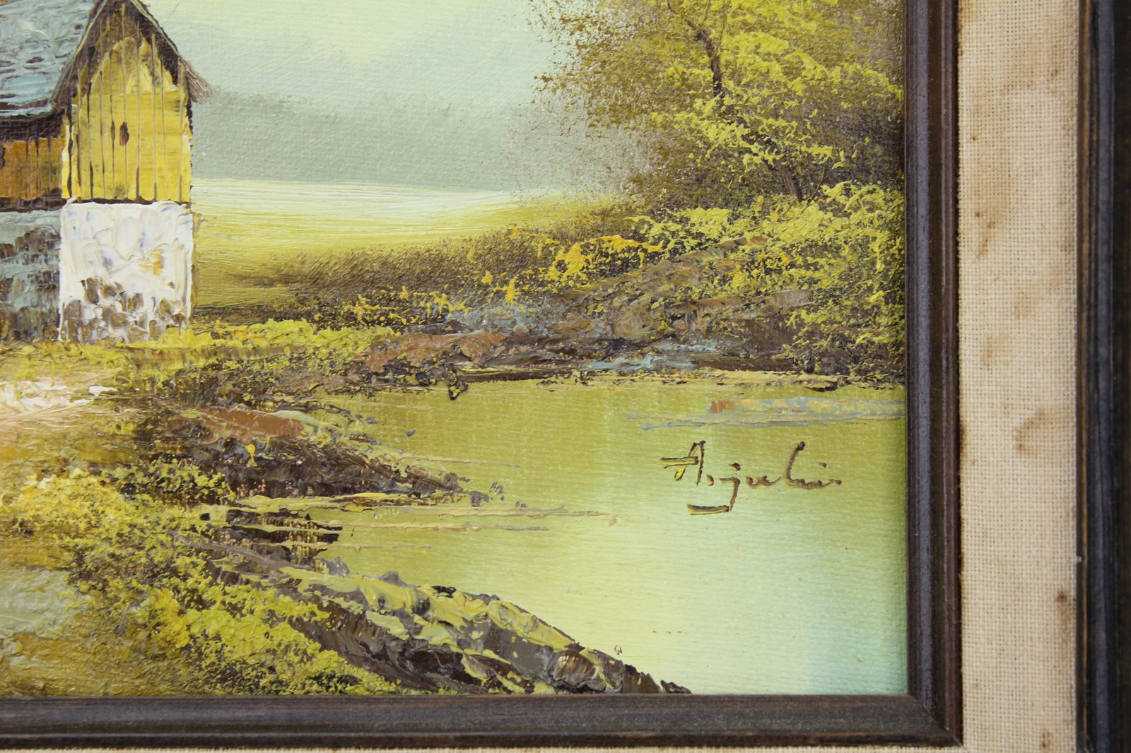 A. Julica, Rustic Landscape, Oil on Board - 2