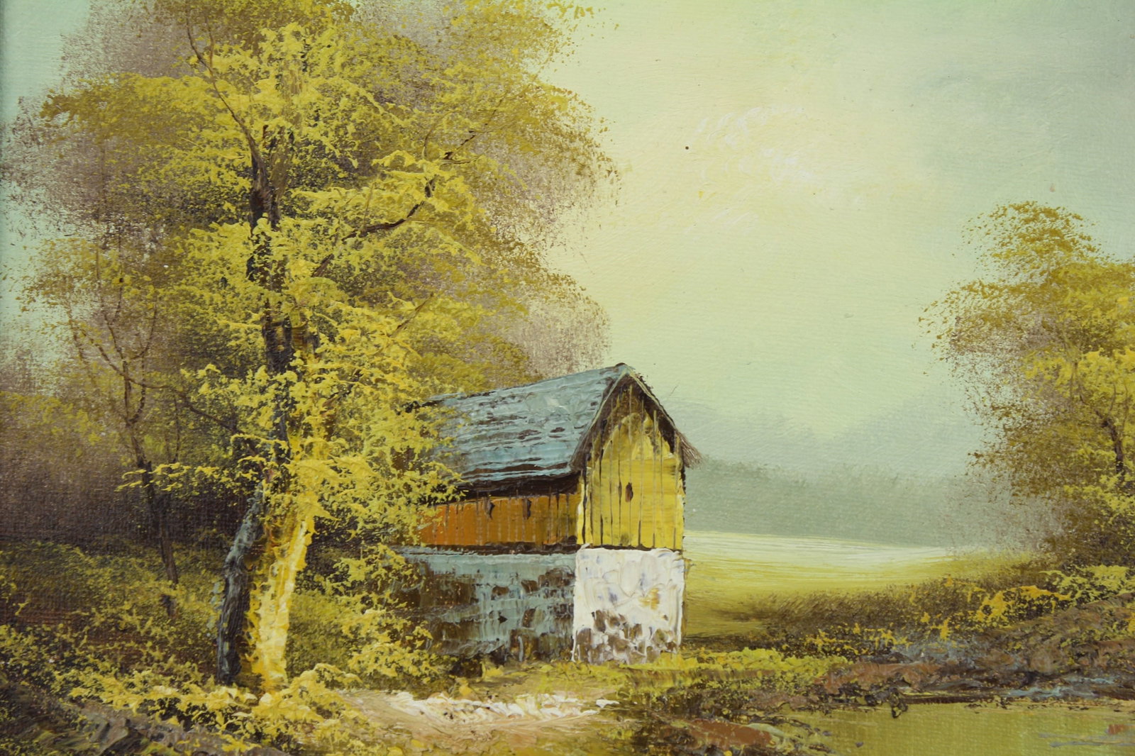 A. Julica, Rustic Landscape, Oil on Board - 3