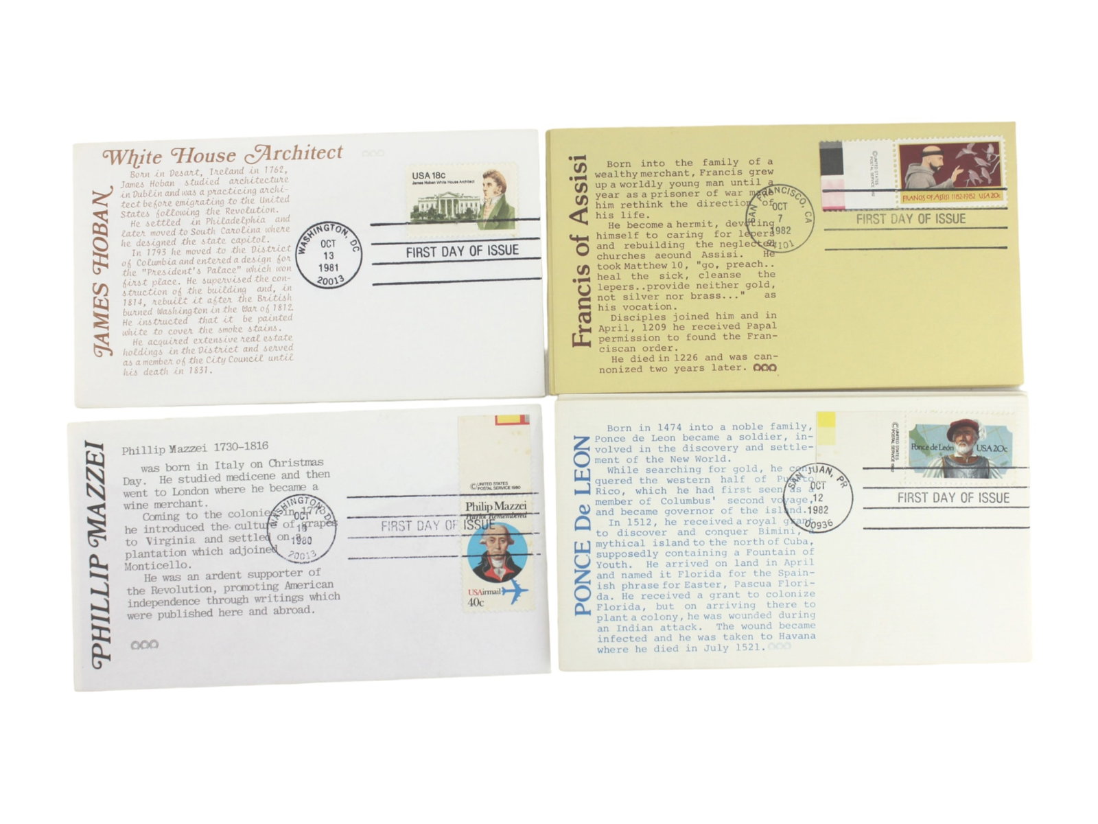 24 ASSORTED FIRST DAY COVERS-PEOPLE - 3
