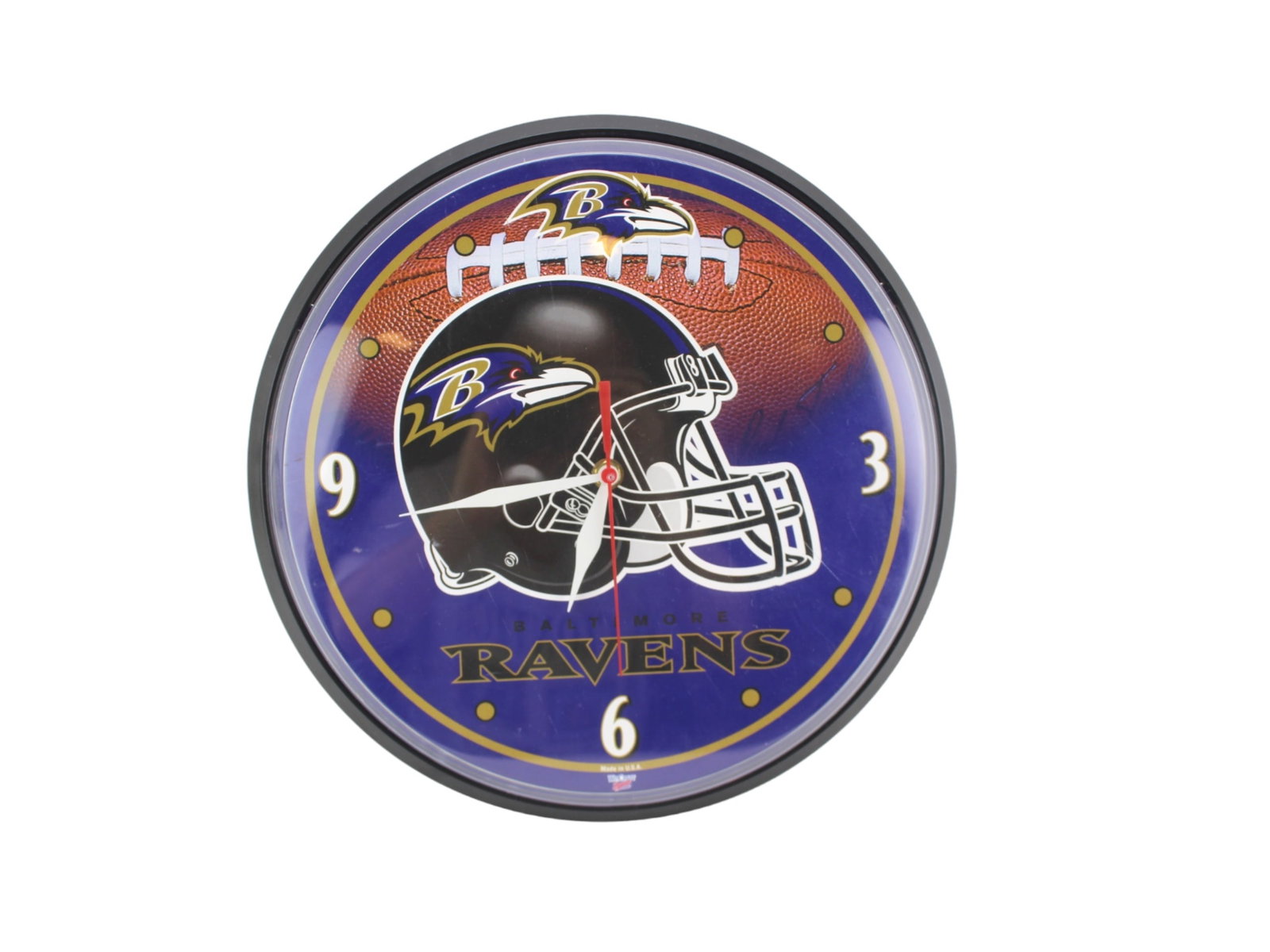 Collectible Baltimore Ravens NFL Wall Clock (1 of 2)