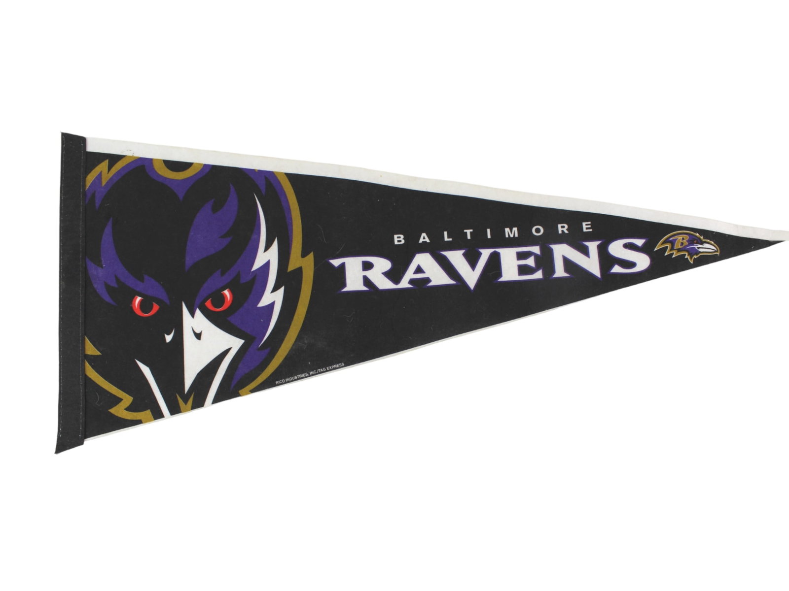 Baltimore Ravens Pennant: Dimensions: 12 X 29 in..