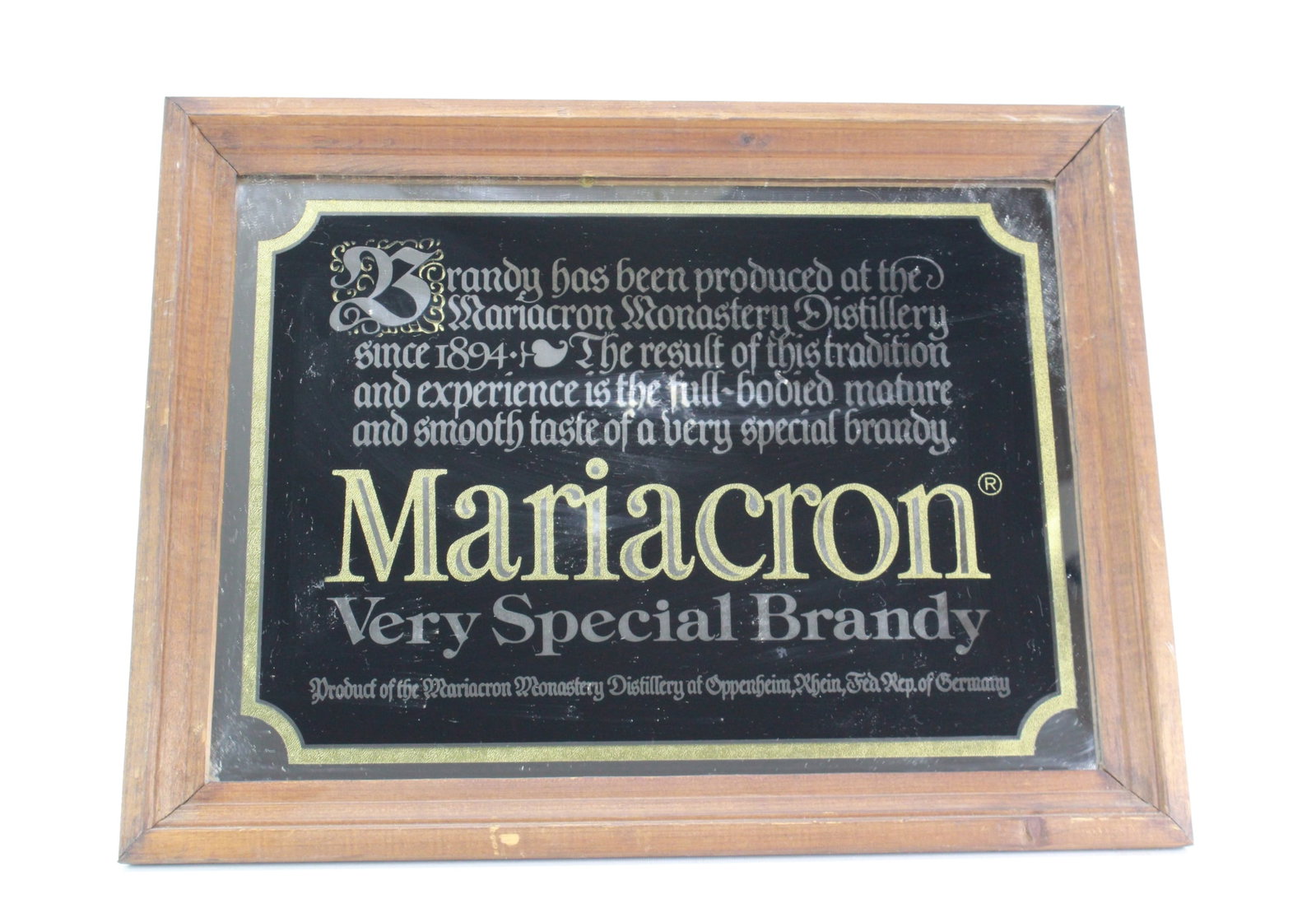 Mariacron Very Special Brandy Vintage Mirror Sign (1 of 3)