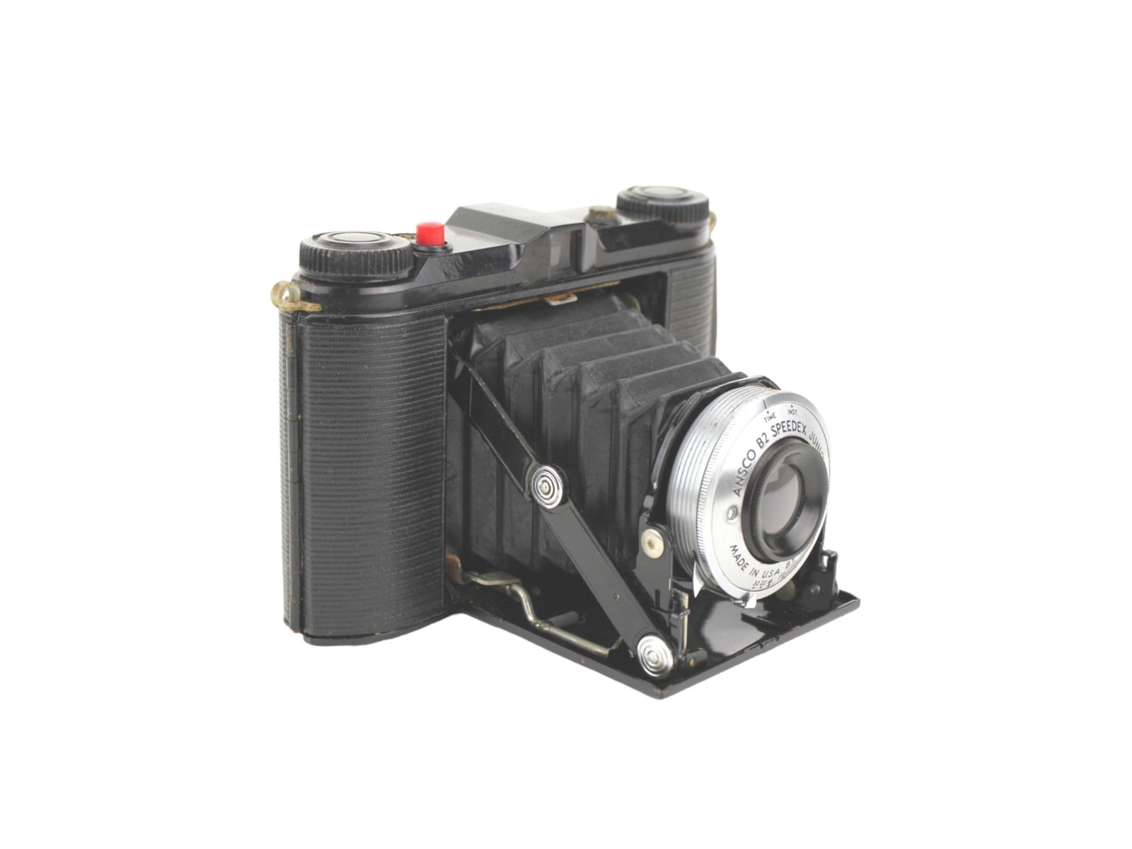 ANSCO B2 SPEEDEX JUNIOR FOLDING CAMERA: Ansco Speedex B2 Junior folding camera, circa 1945-1948.