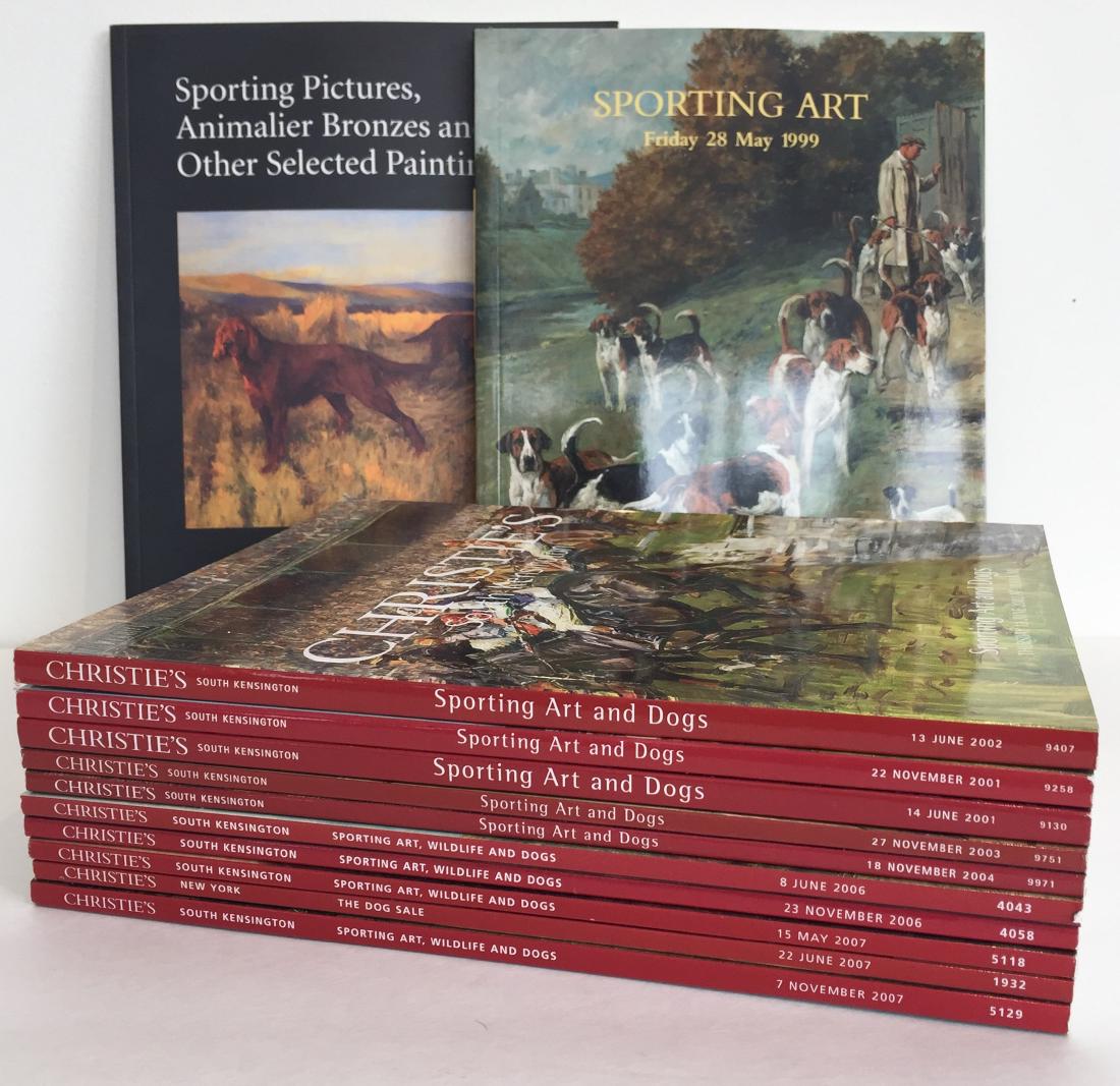 Sporting and Dog Art Auction Catalogs: 12 volumes total - 11 Christie's and 1 Sotheby's. Dates range from 1997-2007.
